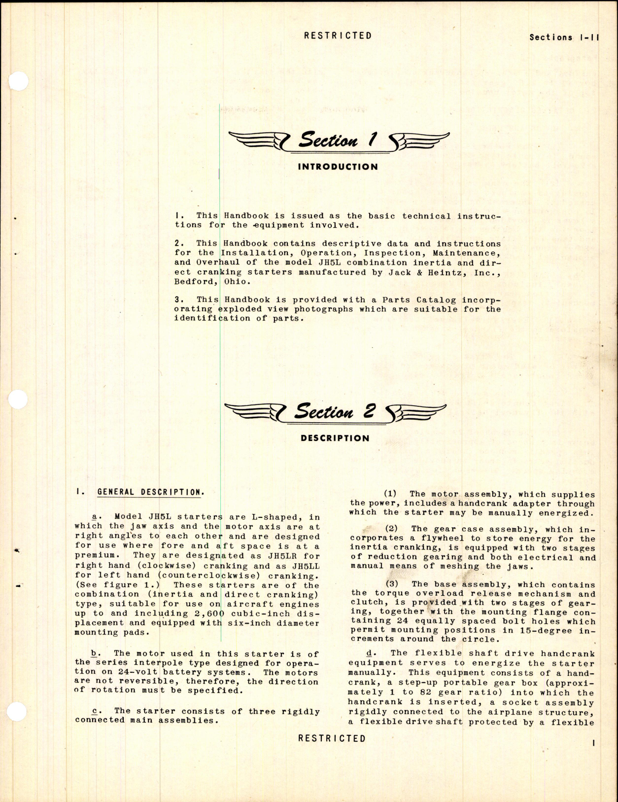 Sample page 7 from AirCorps Library document: Handbook of Instructions with Parts Catalog for Jahco Electric Starters Model JH5L