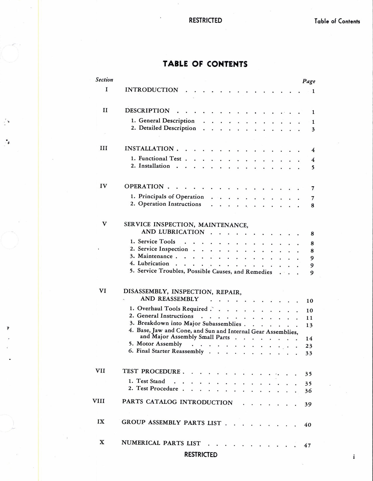 Sample page 5 from AirCorps Library document: Handbook of Instructions with Parts Catalog for Jahco Electric Starters Models JH6E, JH6F, and JH6P