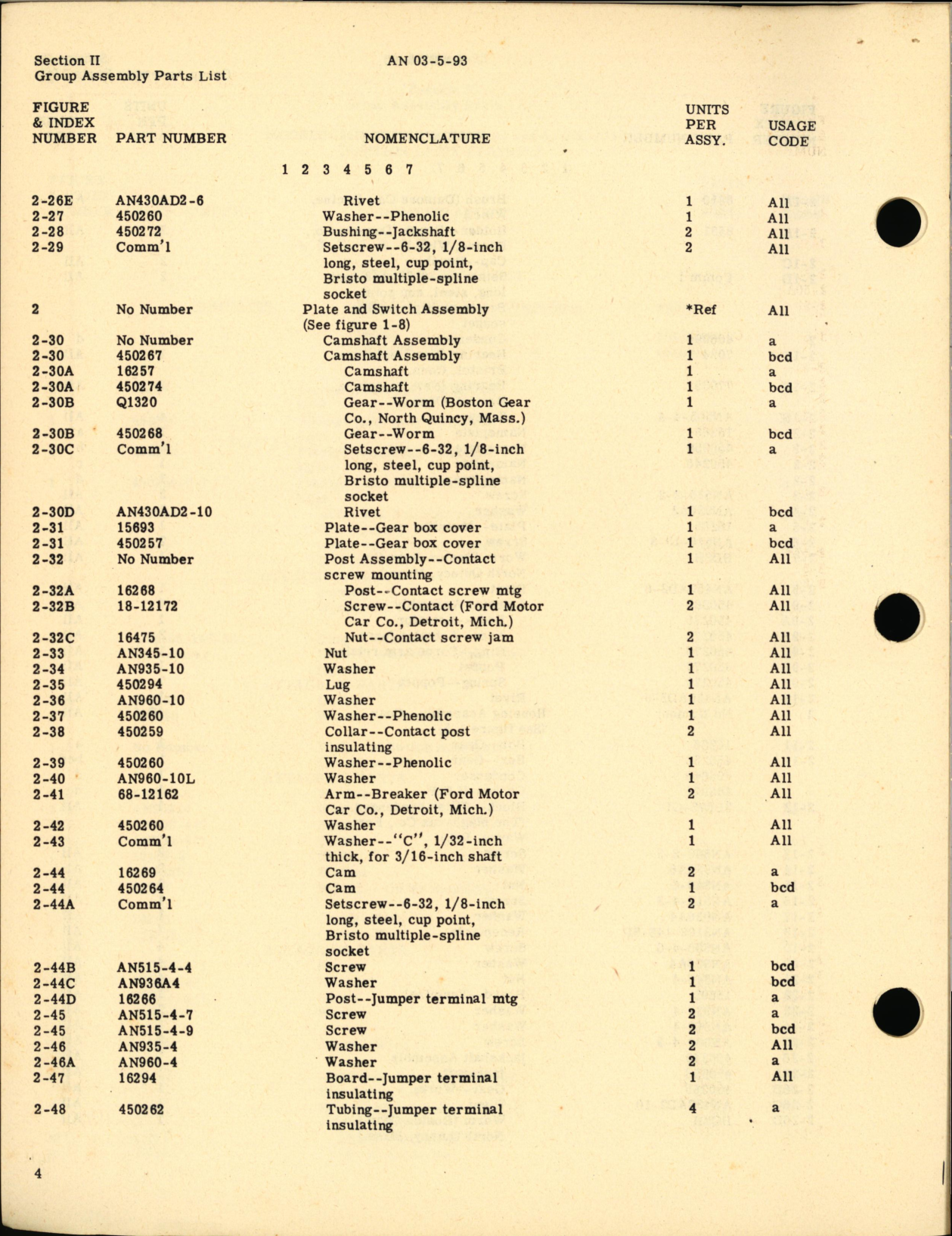 Sample page 6 from AirCorps Library document: Parts Catalog for Position Light Flashers