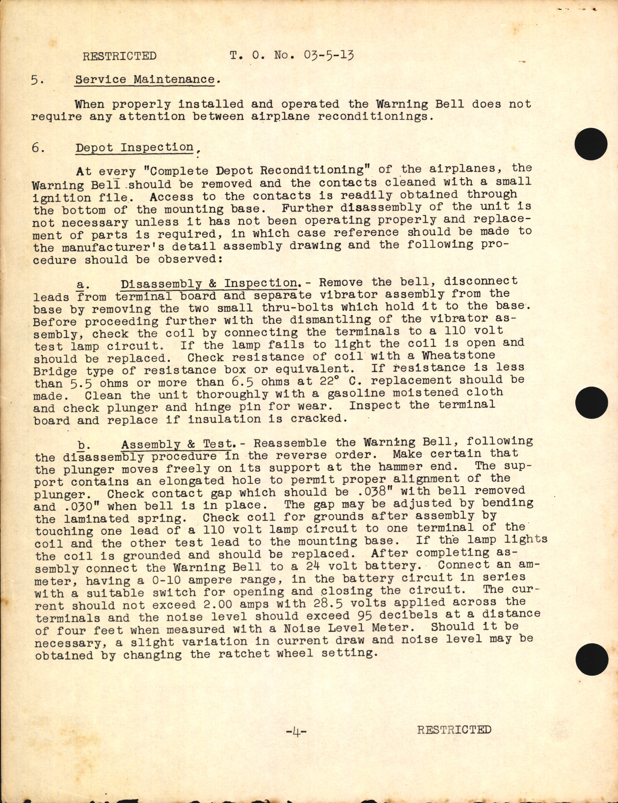 Sample page 6 from AirCorps Library document: Handbook of Instructions for Warning Bells