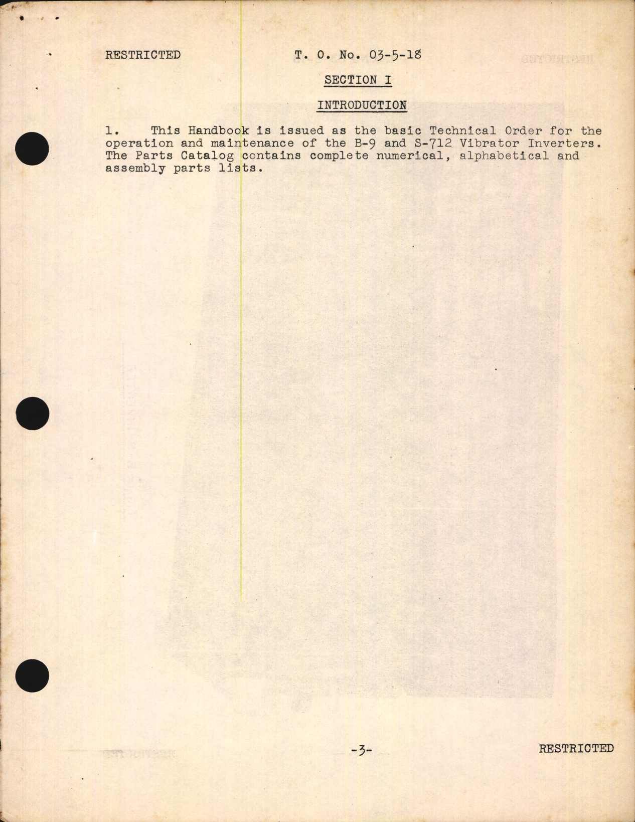 Sample page 5 from AirCorps Library document: Handbook of Instructions with Parts Catalog for Inverter, Vibrator Type B-9 and S-712 - 25 Volt