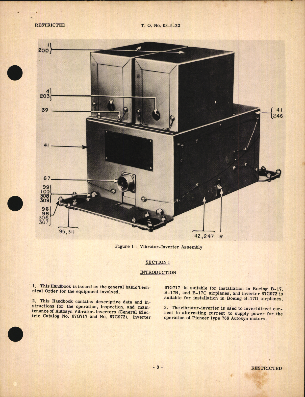 Sample page 5 from AirCorps Library document: Handbook of Instructions with Parts Catalog for Autosyn Vibrator Inverter 67G717 and 67G972