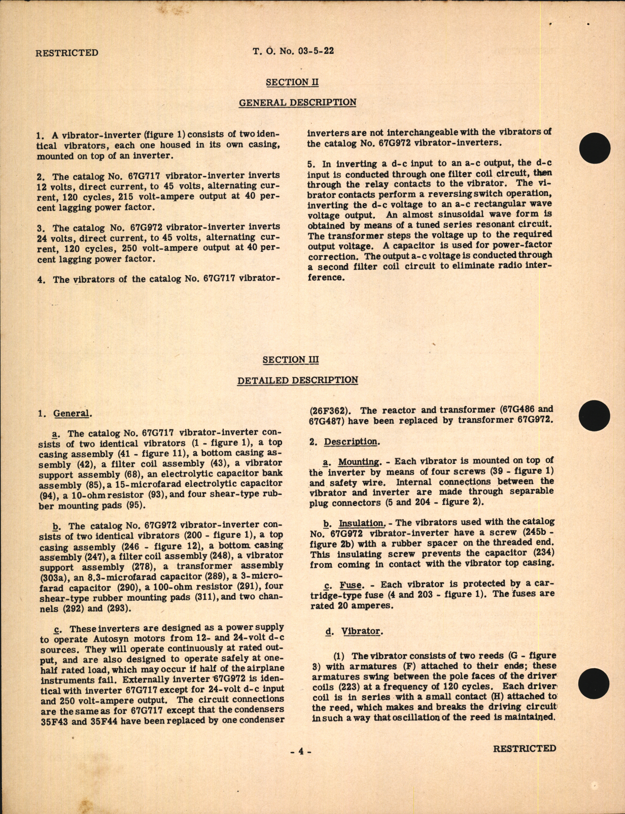 Sample page 6 from AirCorps Library document: Handbook of Instructions with Parts Catalog for Autosyn Vibrator Inverter 67G717 and 67G972