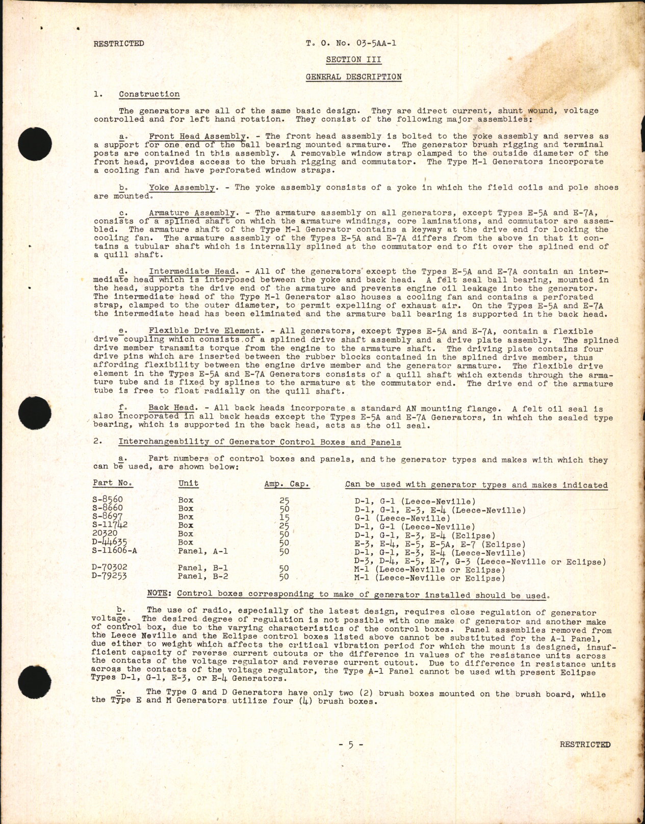 Sample page 7 from AirCorps Library document: Handbook of Instructions for Aircraft Engine Generators and Control Boxes