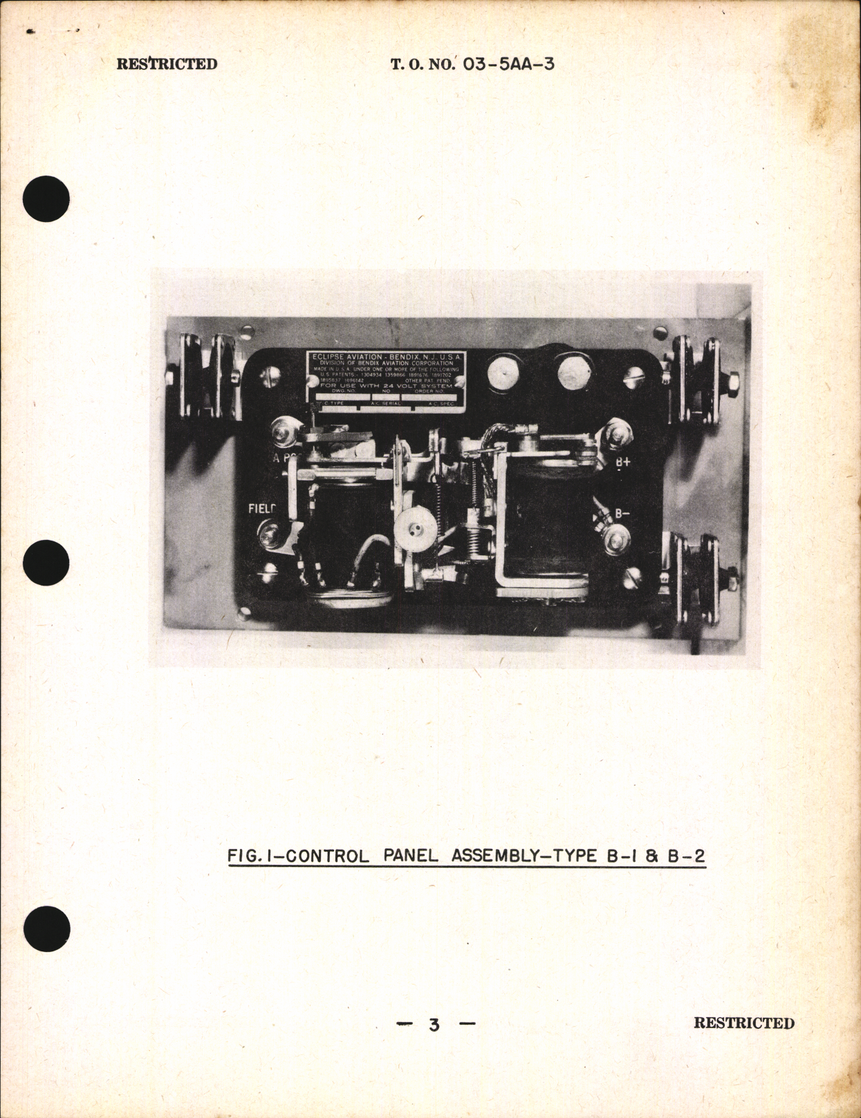 Sample page 5 from AirCorps Library document: Handbook of Instructions for Types B-1 and B-2 Generator Control Panels and Type 320 Control Box
