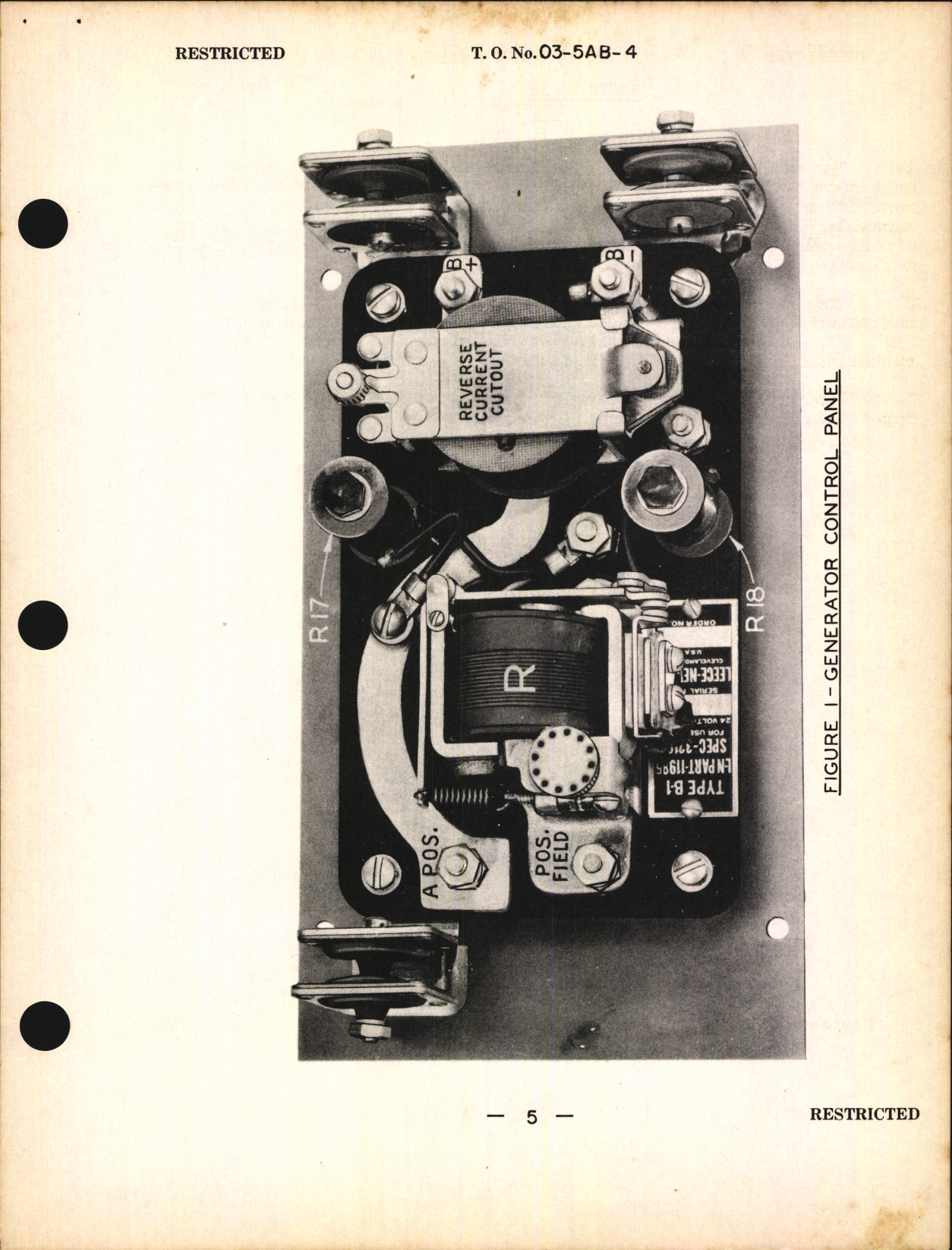Sample page 7 from AirCorps Library document: Handbook of Instructions with Parts Catalog for Type B-1A Generator Control Panel
