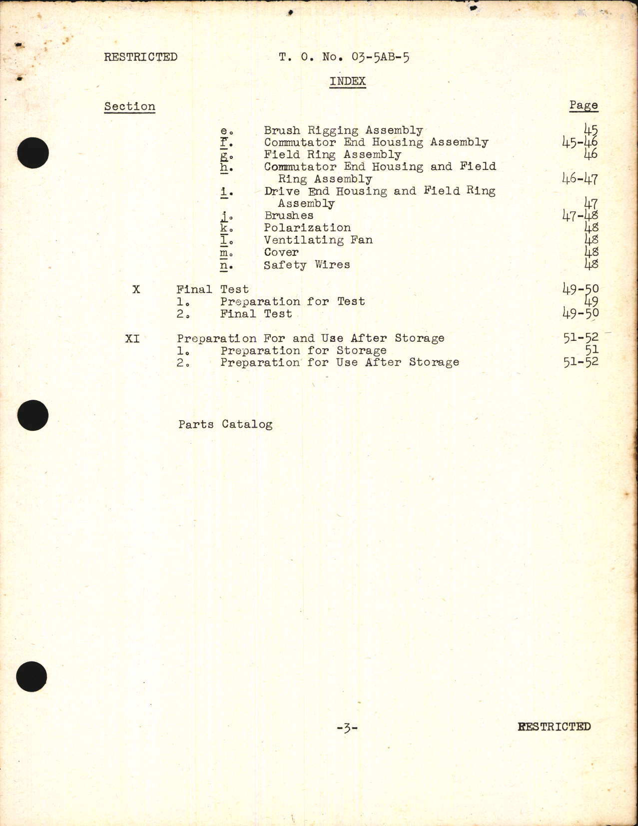 Sample page 5 from AirCorps Library document: Handbook of Instructions with Parts Catalog for Types M-2 and O-1 Aircraft Generators