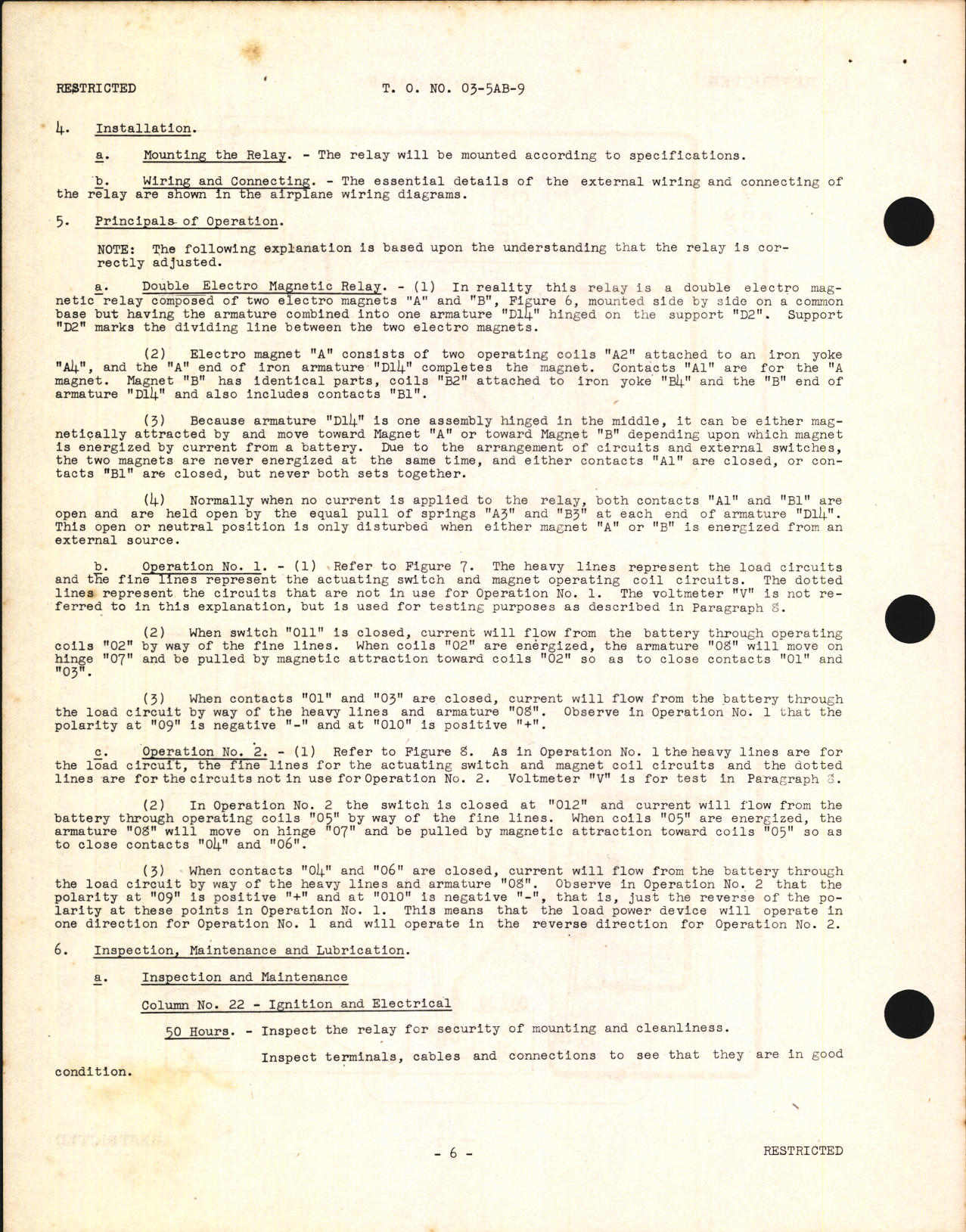 Sample page 8 from AirCorps Library document: Handbook of Instructions with Parts Catalog for Double Relay Type B-3