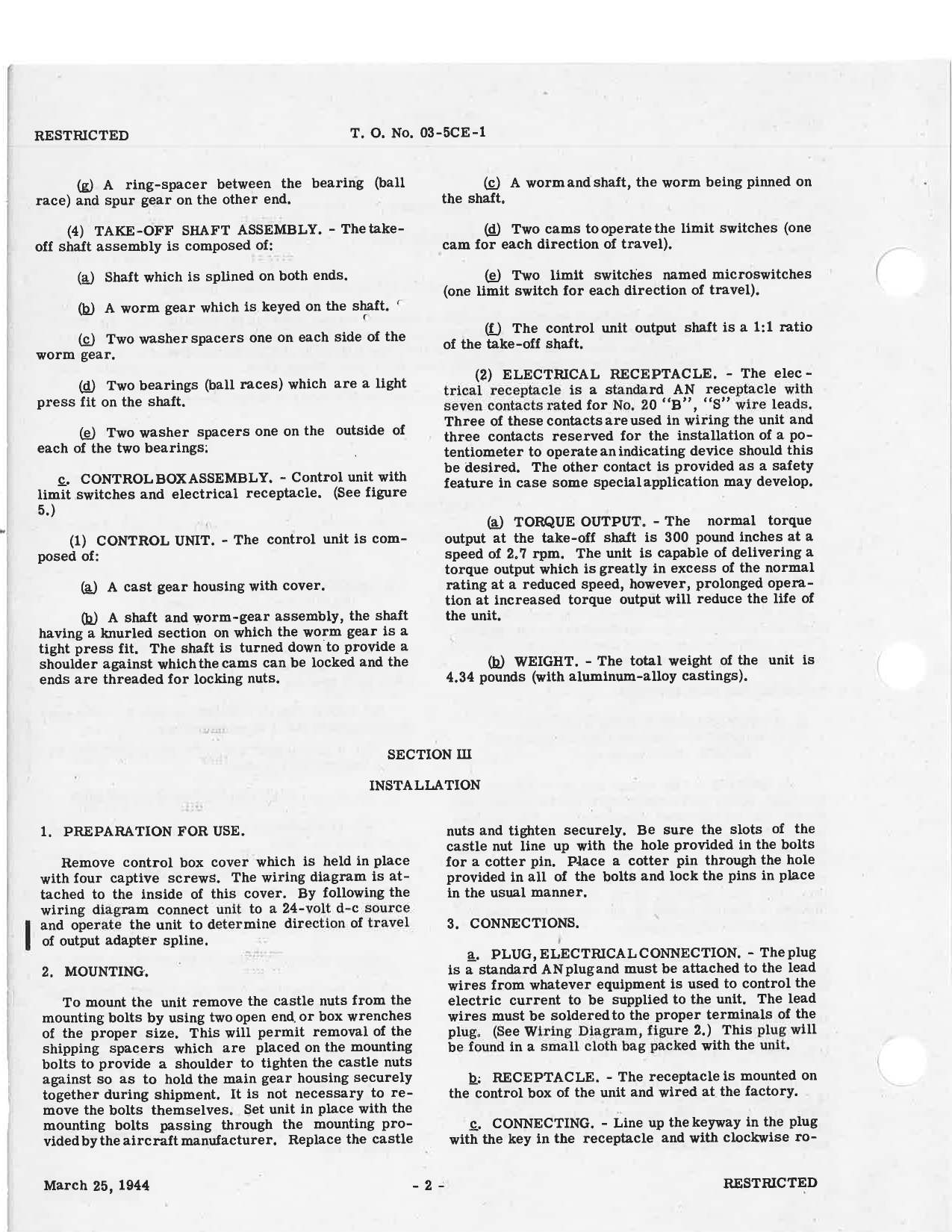 Sample page 6 from AirCorps Library document: Handbook of Instructions with Parts Catalog for Types CM-B111-A and B Control Drives