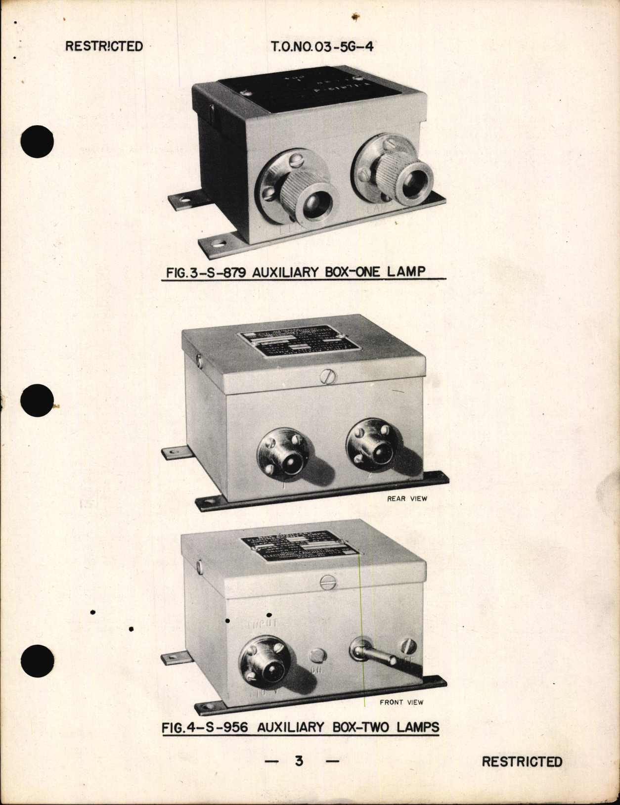 Sample page 5 from AirCorps Library document: Preliminary Handbook of Instructions with Parts Catalog for Fluorescent Lamp Auxiliary Box Assemblies S-840, S-841, S-879, and S-956