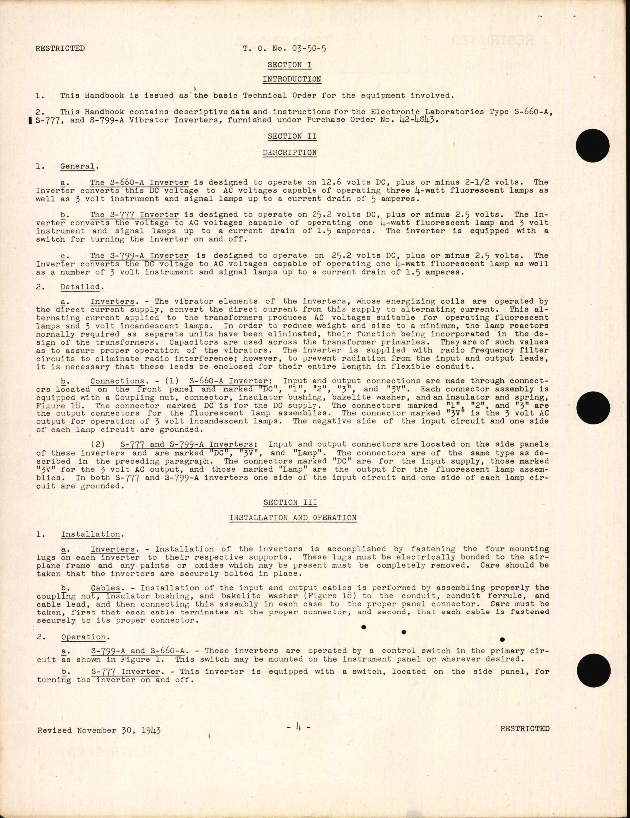 Sample page 6 from AirCorps Library document: Handbook of Instructions with Assembly Parts List for Inverters Vibrator Type S-660A, S-777, and S-799A