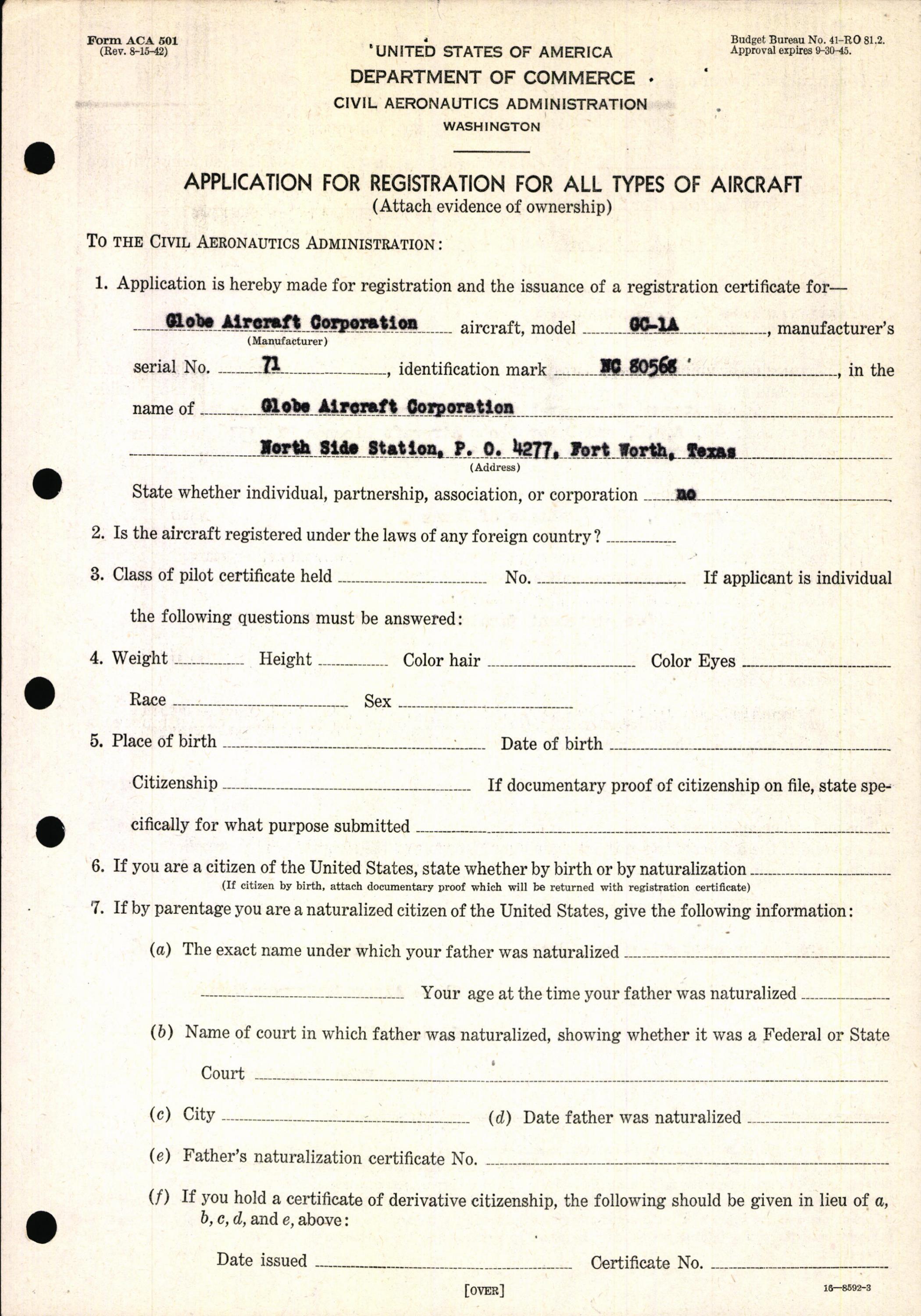 Sample page 7 from AirCorps Library document: Technical Information for Serial Number 71