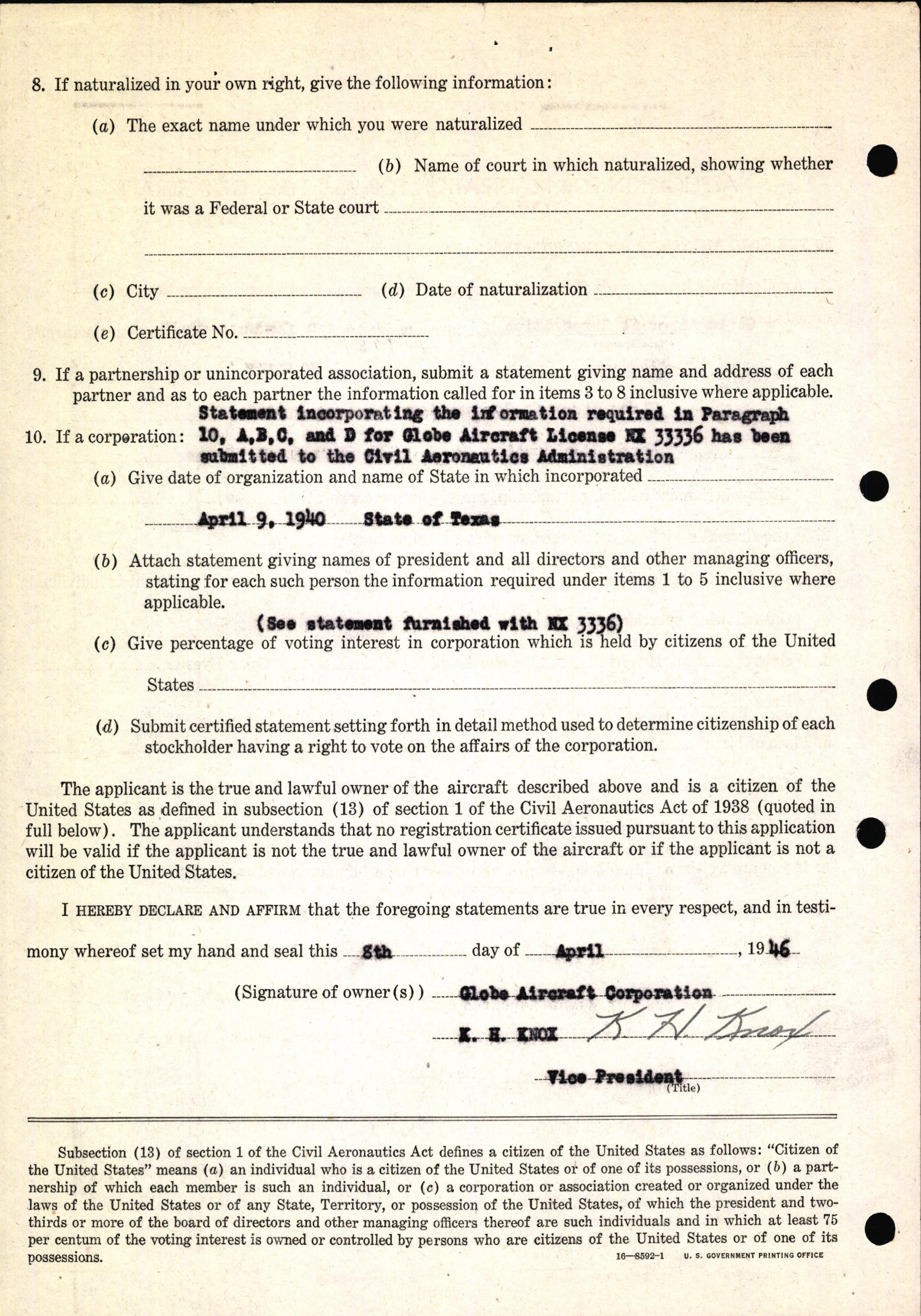 Sample page 8 from AirCorps Library document: Technical Information for Serial Number 71