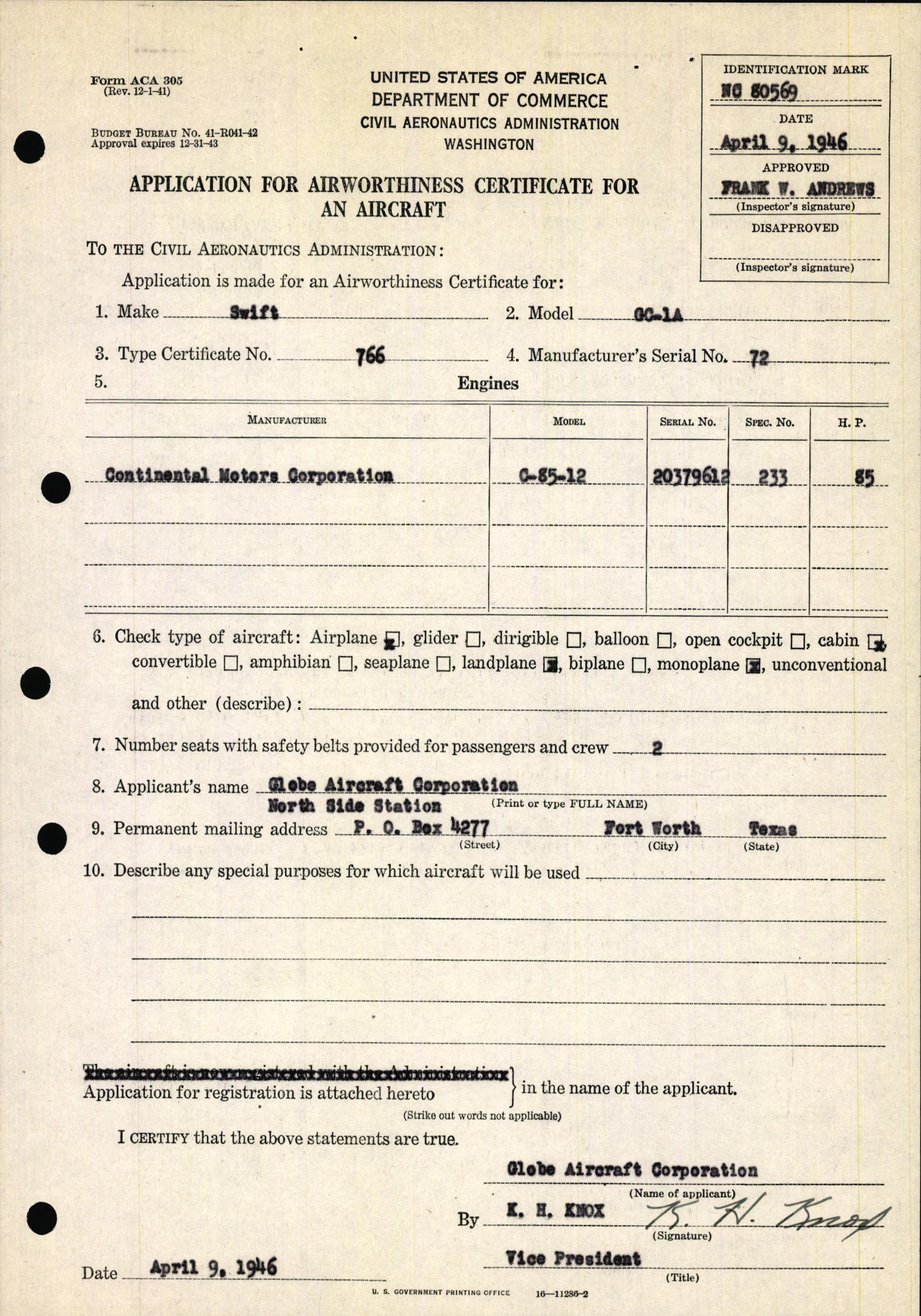 Sample page 7 from AirCorps Library document: Technical Information for Serial Number 72