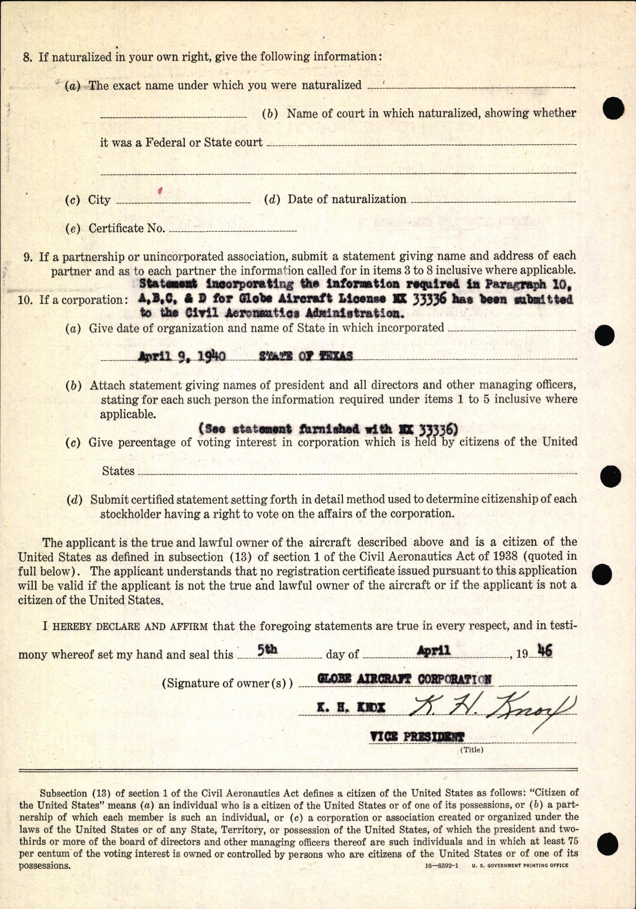 Sample page 8 from AirCorps Library document: Technical Information for Serial Number 73