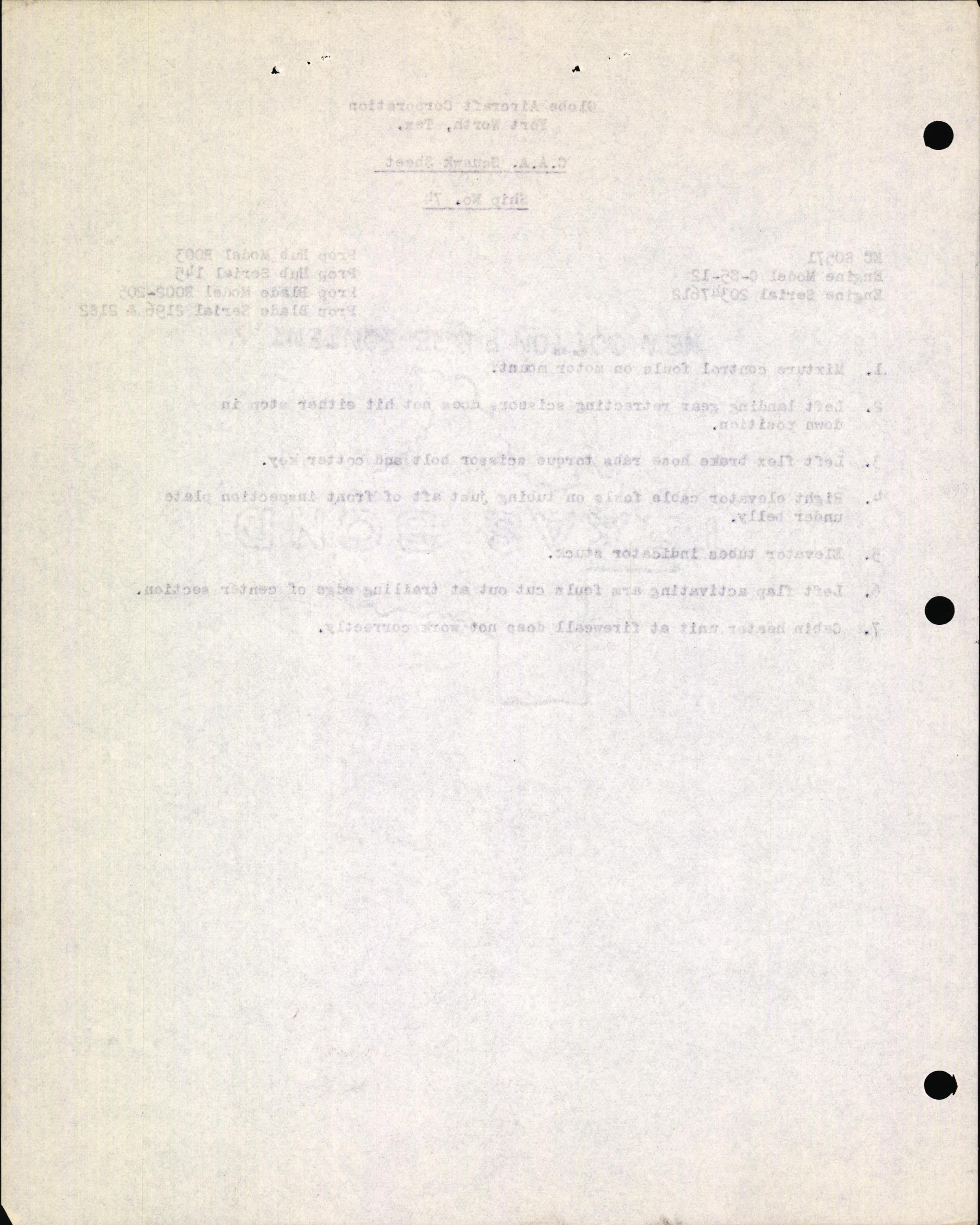 Sample page 6 from AirCorps Library document: Technical Information for Serial Number 74