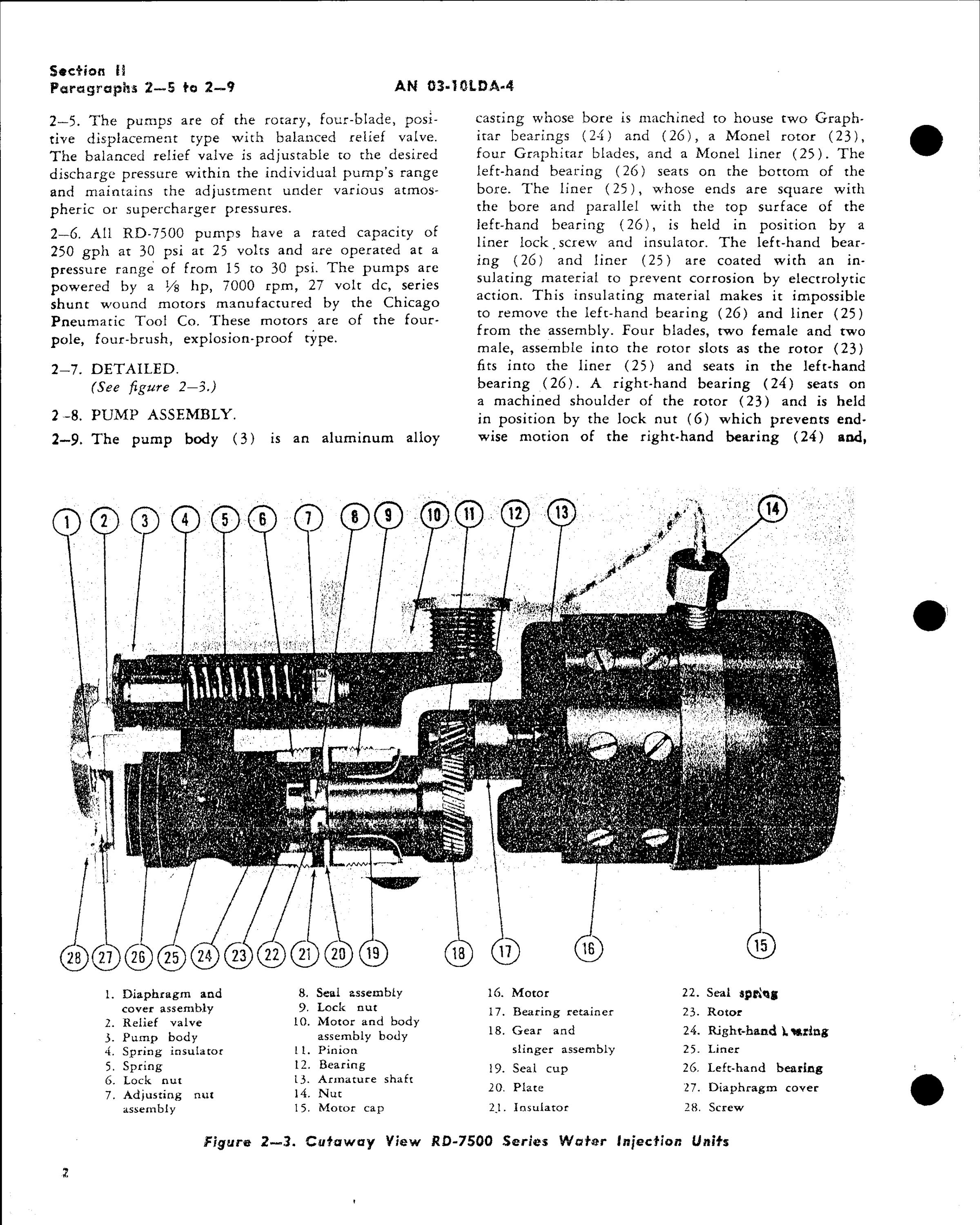 Sample page 4 from AirCorps Library document: Operation & Service Instruct. for Water Injection Units RD-7500 & 8500 (Romec)