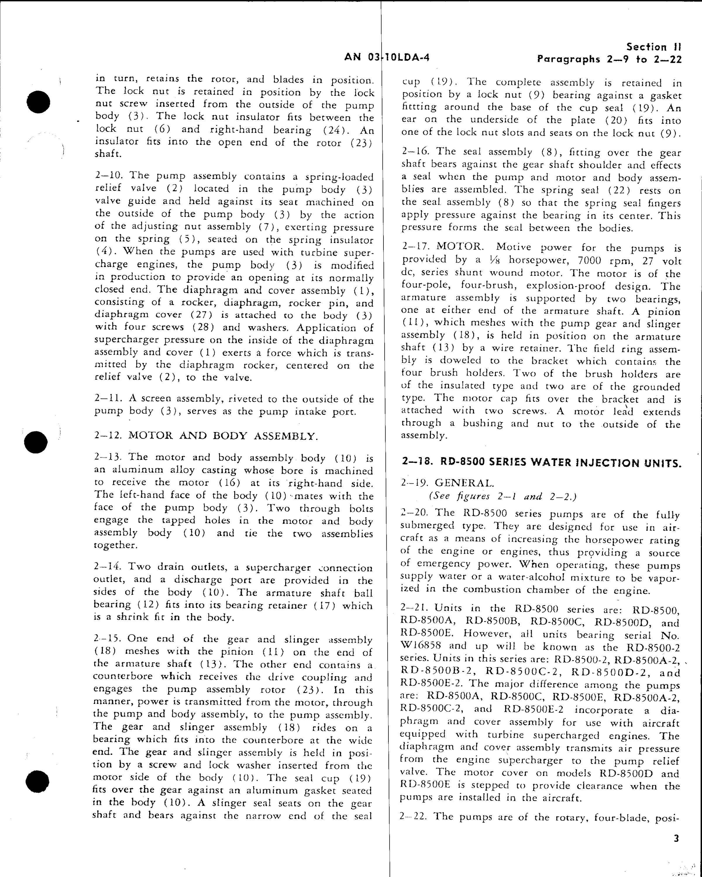 Sample page 5 from AirCorps Library document: Operation & Service Instruct. for Water Injection Units RD-7500 & 8500 (Romec)