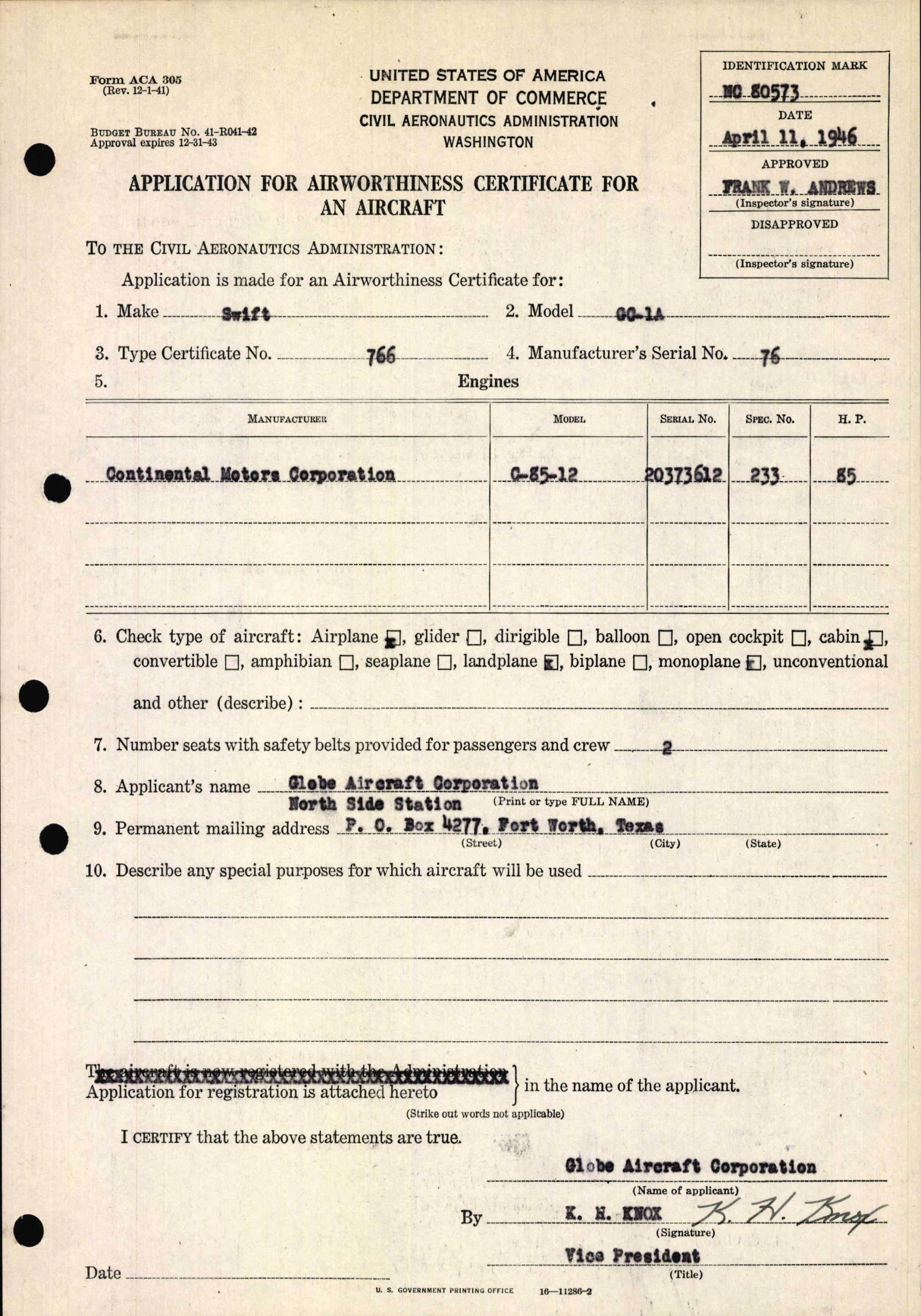 Sample page 7 from AirCorps Library document: Technical Information for Serial Number 76
