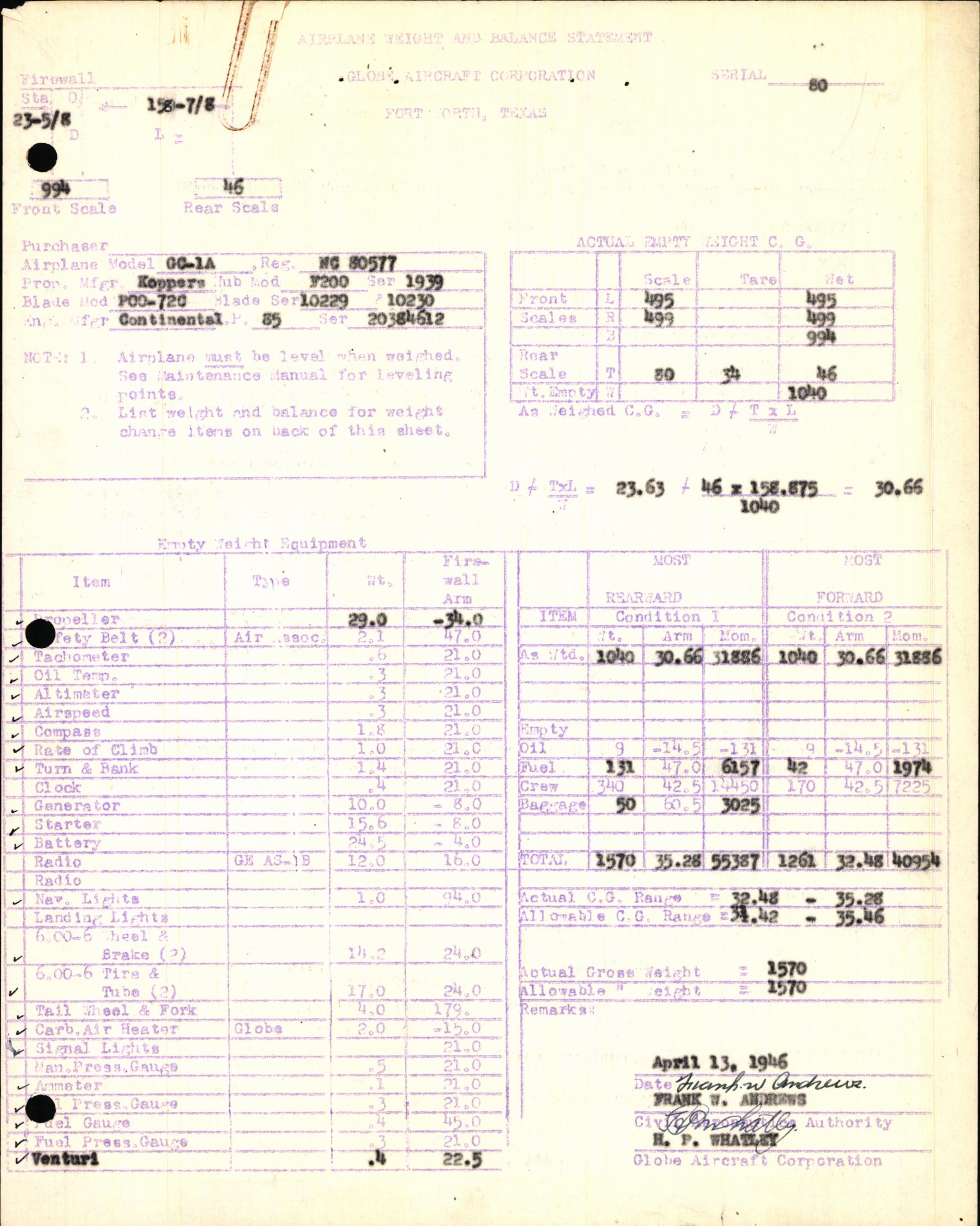 Sample page 7 from AirCorps Library document: Technical Information for Serial Number 80