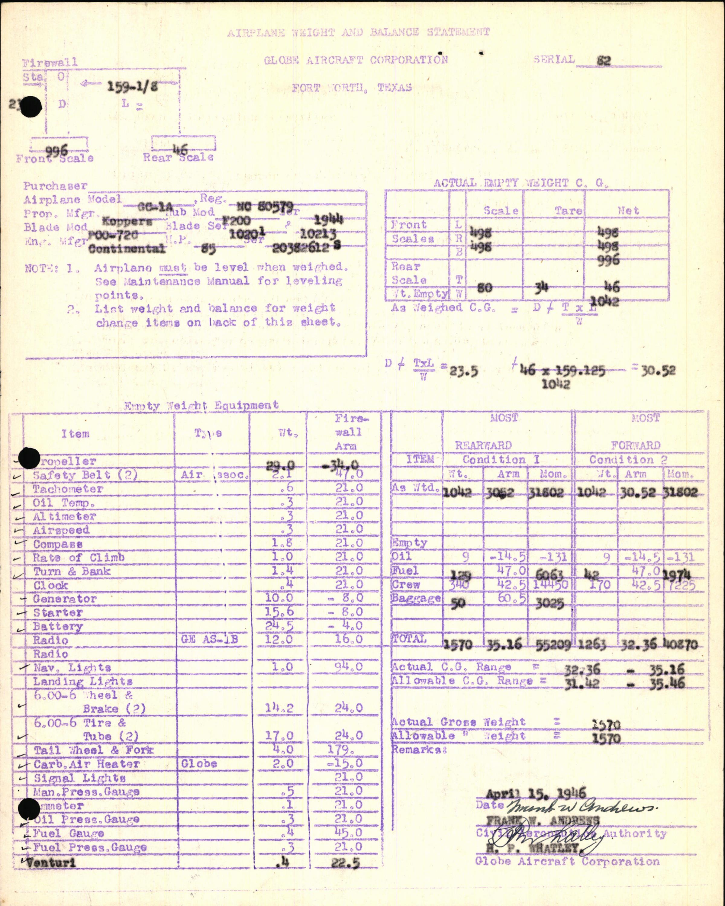 Sample page 7 from AirCorps Library document: Technical Information for Serial Number 82