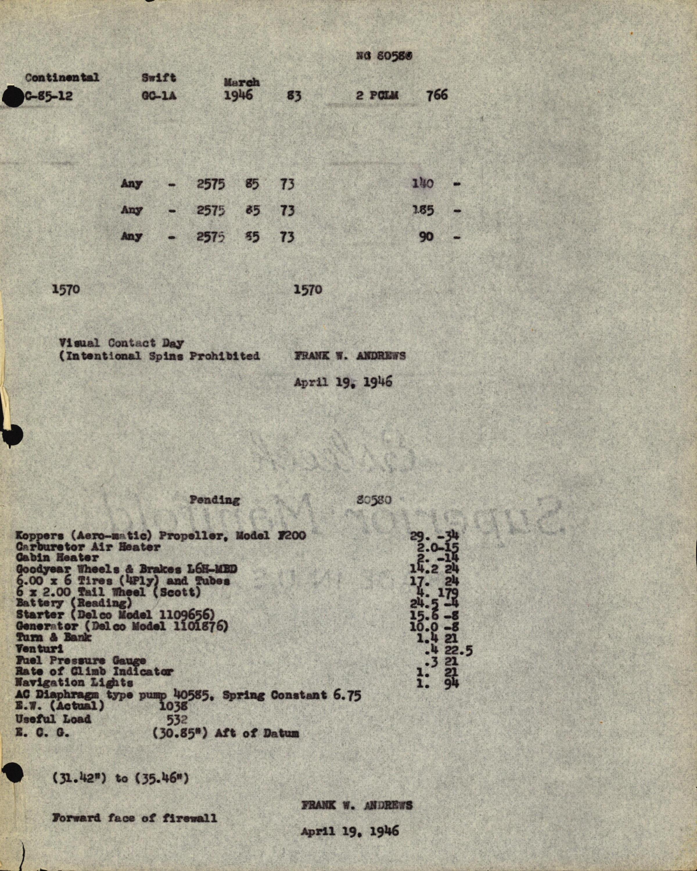 Sample page 7 from AirCorps Library document: Technical Information for Serial Number 83