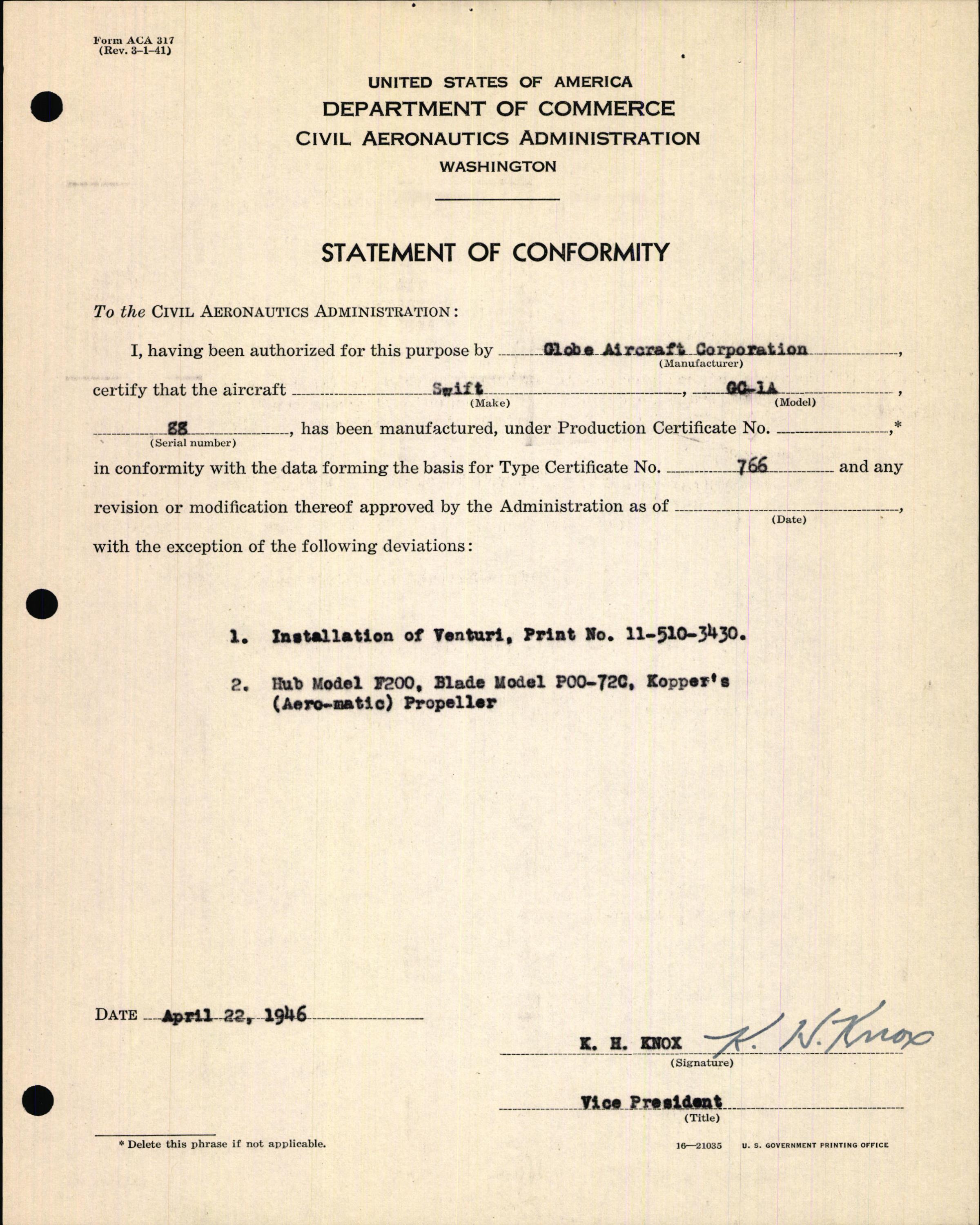 Sample page 9 from AirCorps Library document: Technical Information for Serial Number 88