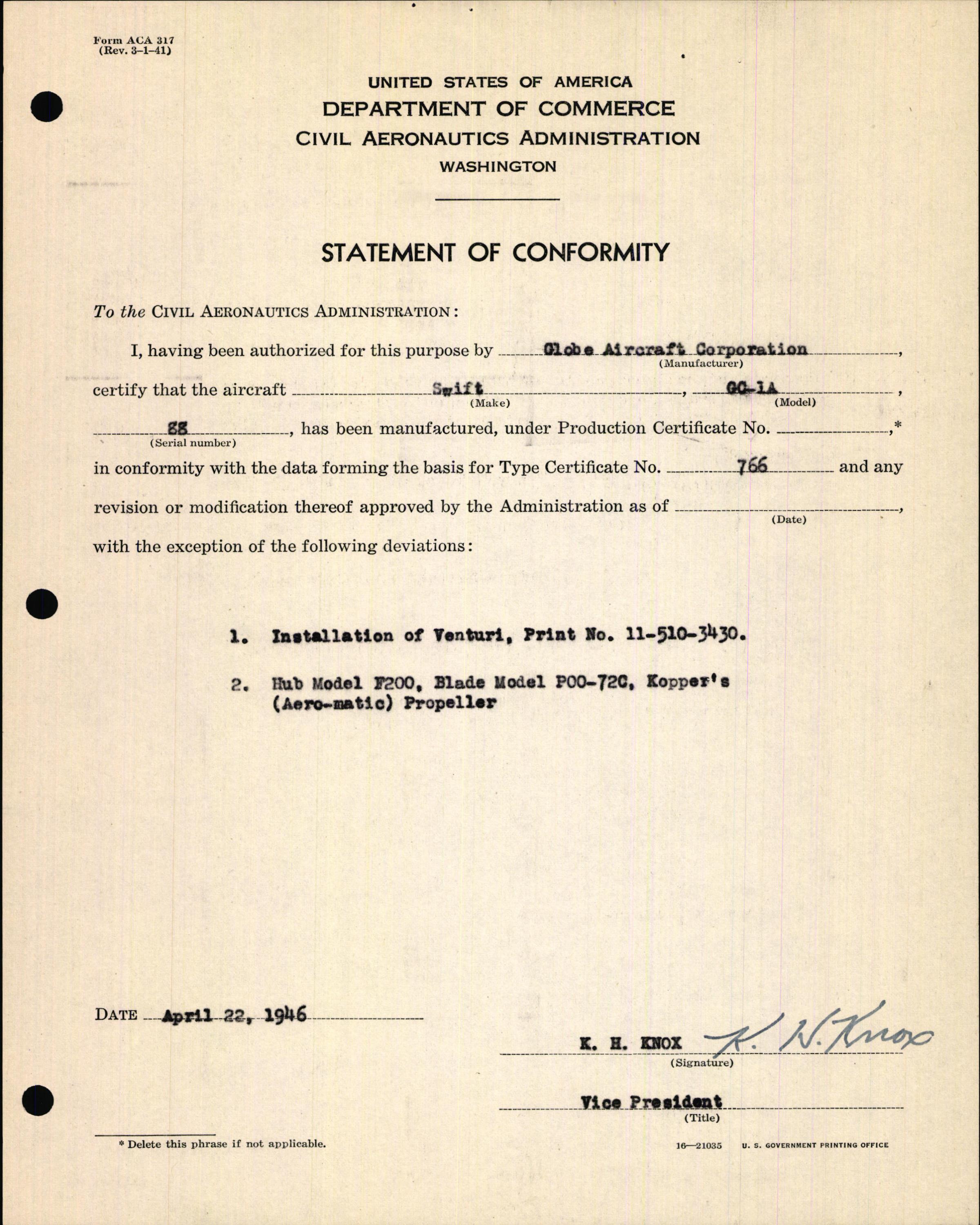 Sample page 9 from AirCorps Library document: Technical Information for Serial Number 88
