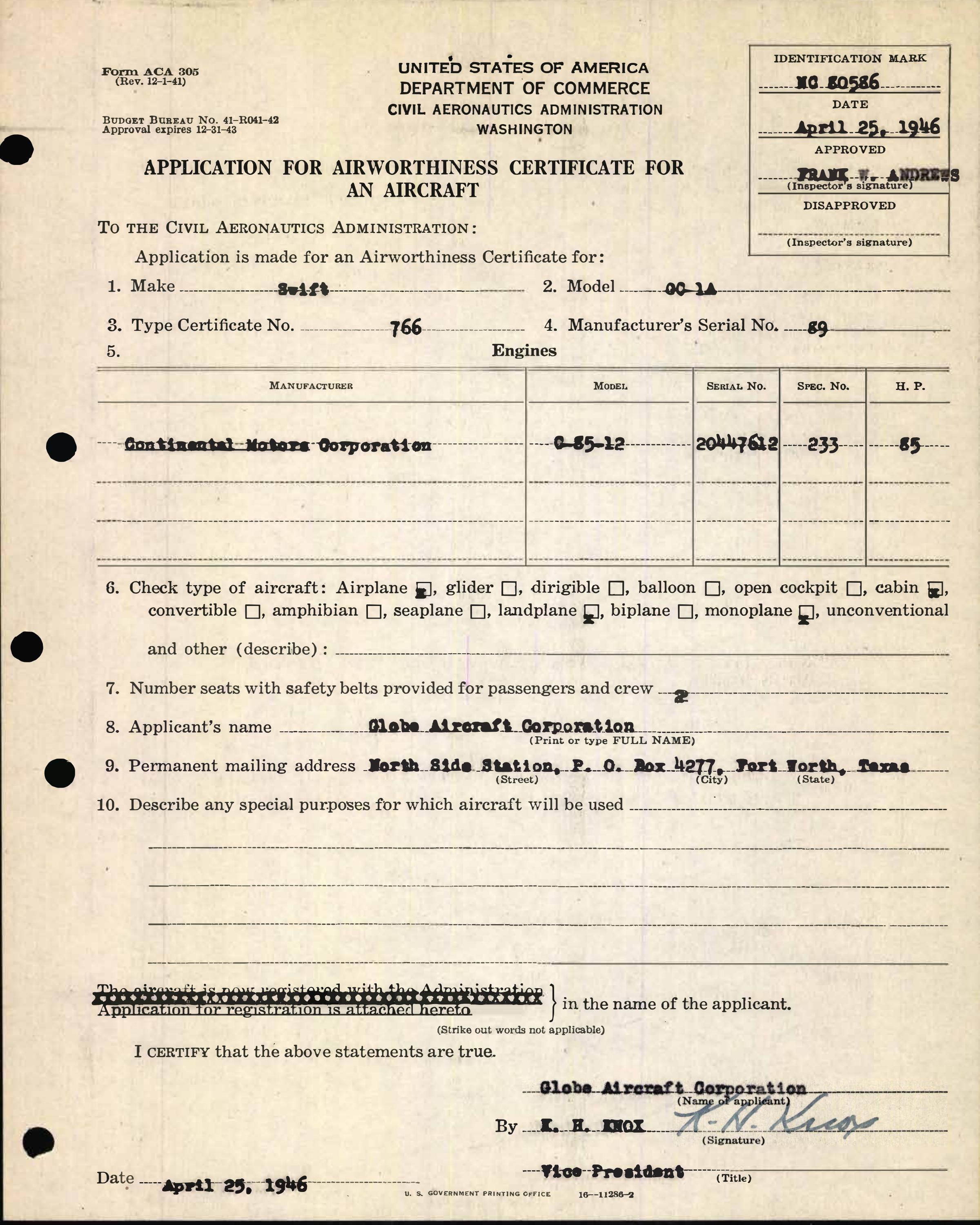 Sample page 9 from AirCorps Library document: Technical Information for Serial Number 89