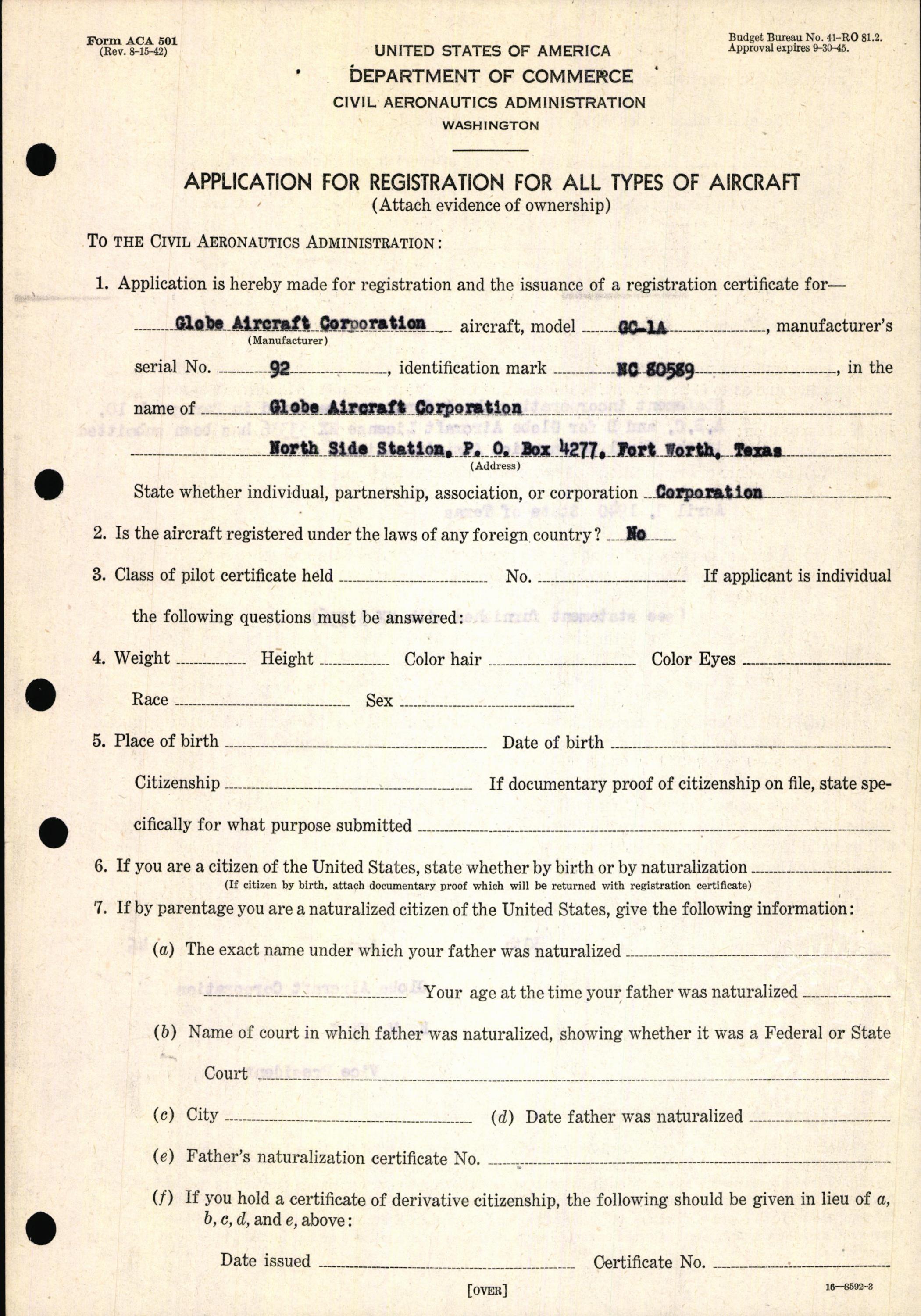 Sample page 9 from AirCorps Library document: Technical Information for Serial Number 92