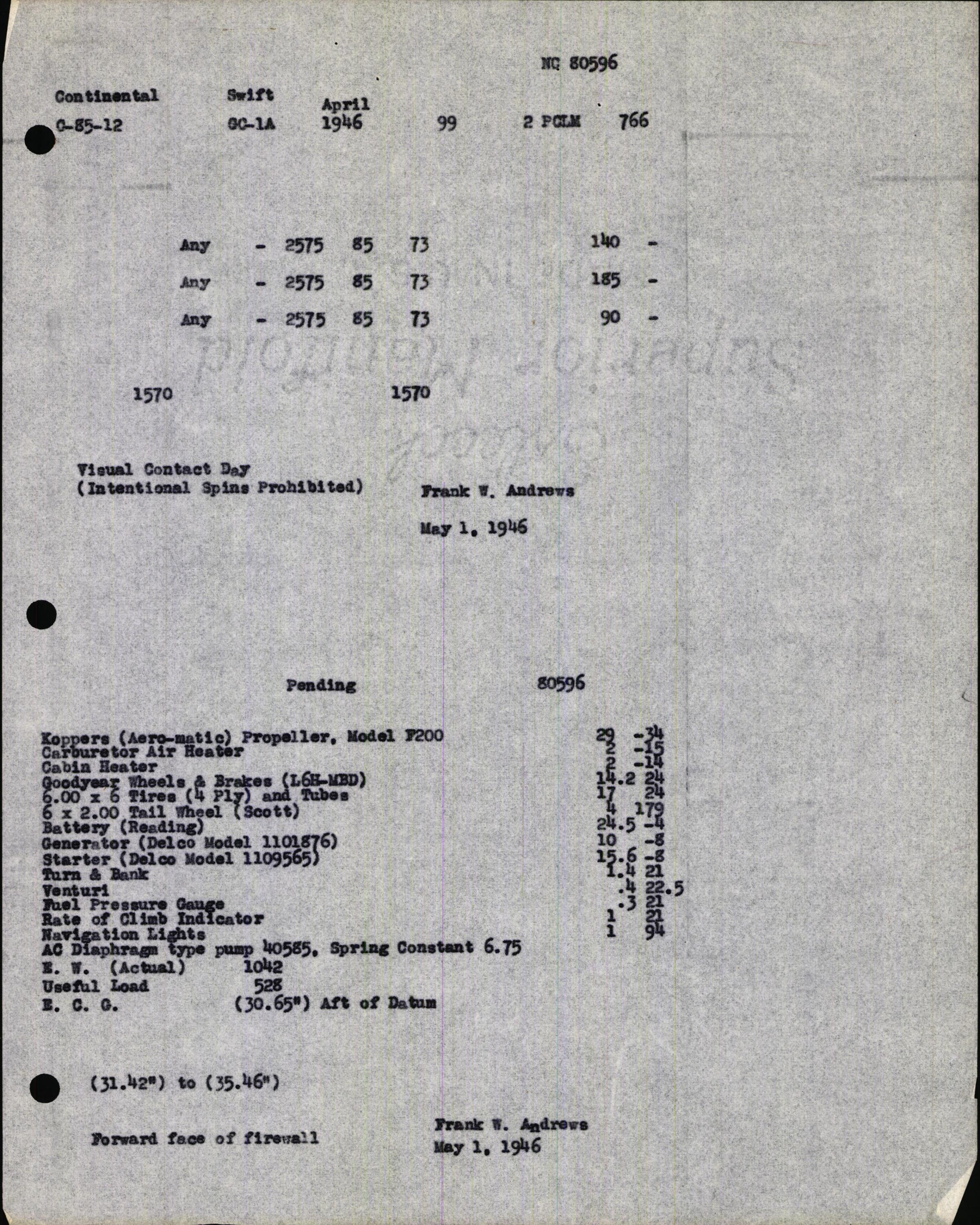 Sample page 9 from AirCorps Library document: Technical Information for Serial Number 99
