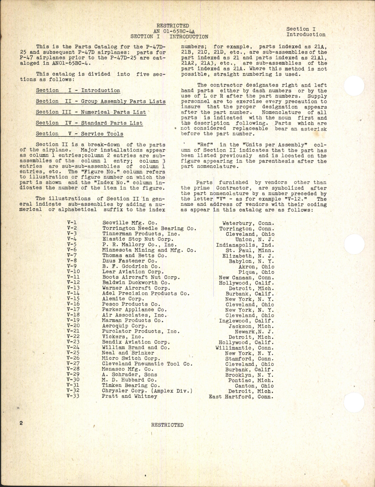 Sample page 8 from AirCorps Library document: Parts Catalog for P-47D-25 Through P-47D-40