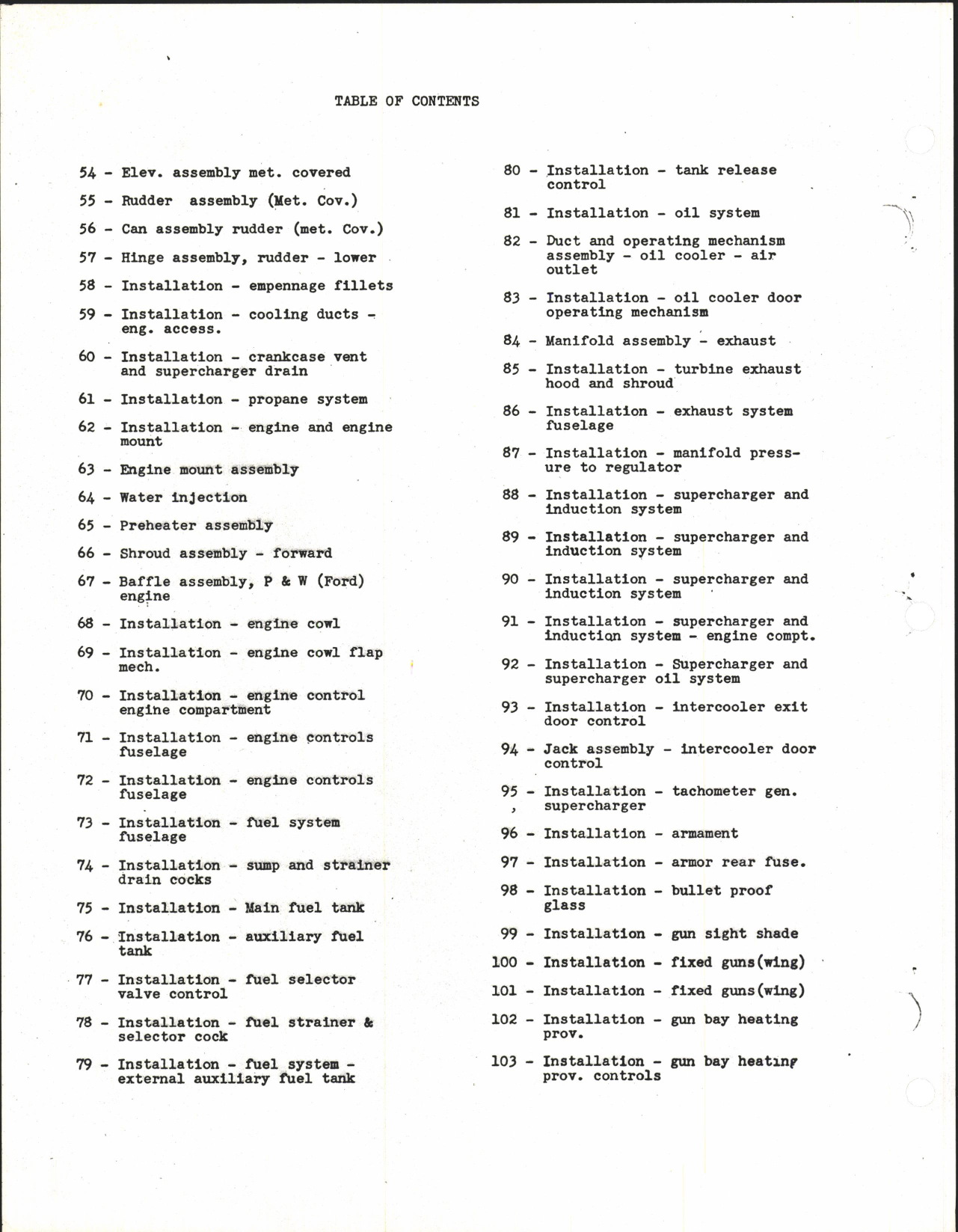 Sample page 6 from AirCorps Library document: Parts Catalog for Model P-47 Airplanes