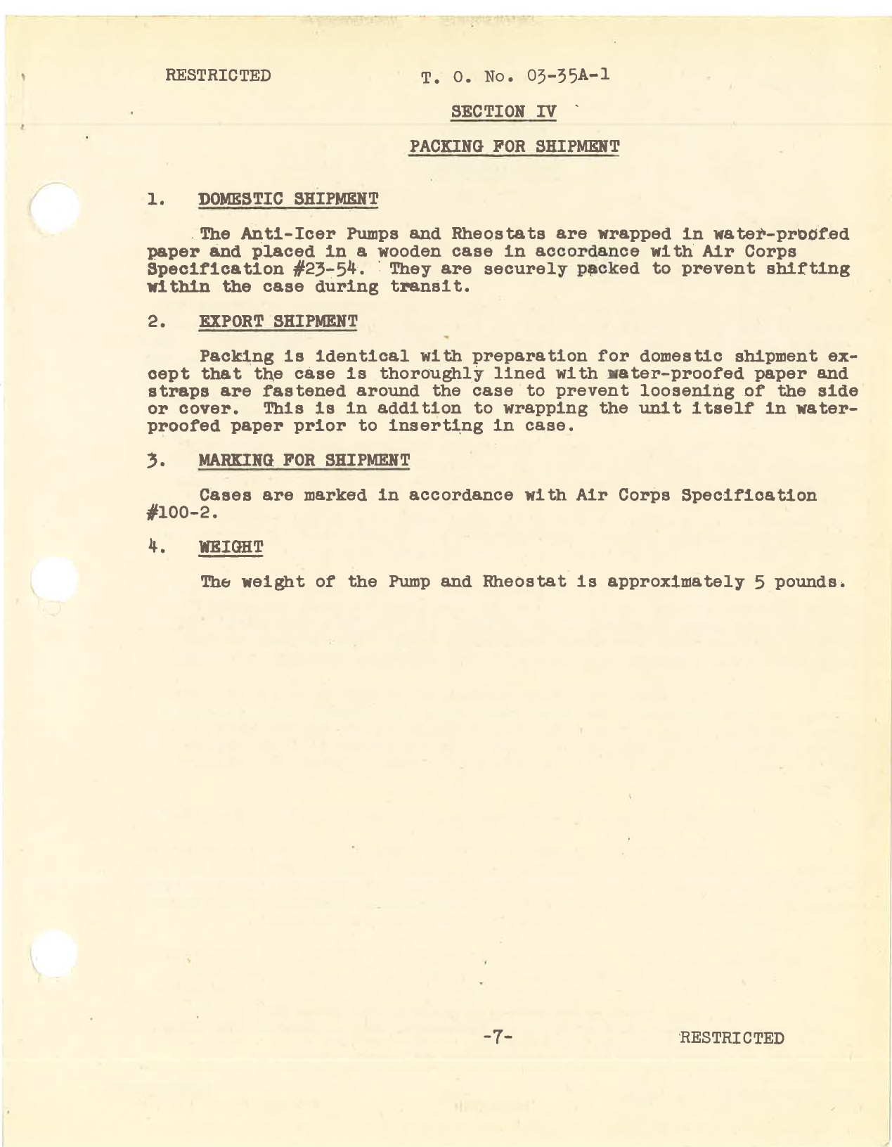 Sample page 5 from AirCorps Library document: Handbook of Instructions for Propeller Anti-Icer Pump, M3382 with Control Rheostat M3383