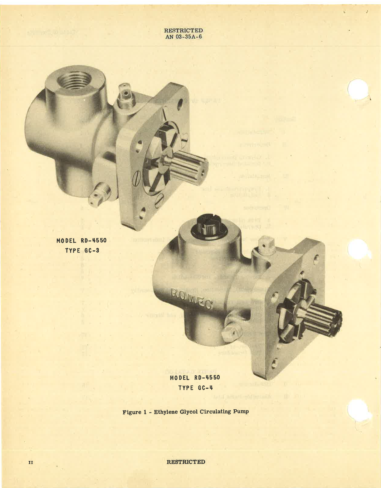 Sample page 6 from AirCorps Library document: Service Instructions with Parts Catalog for Ethylene Glycol Circulating Pump