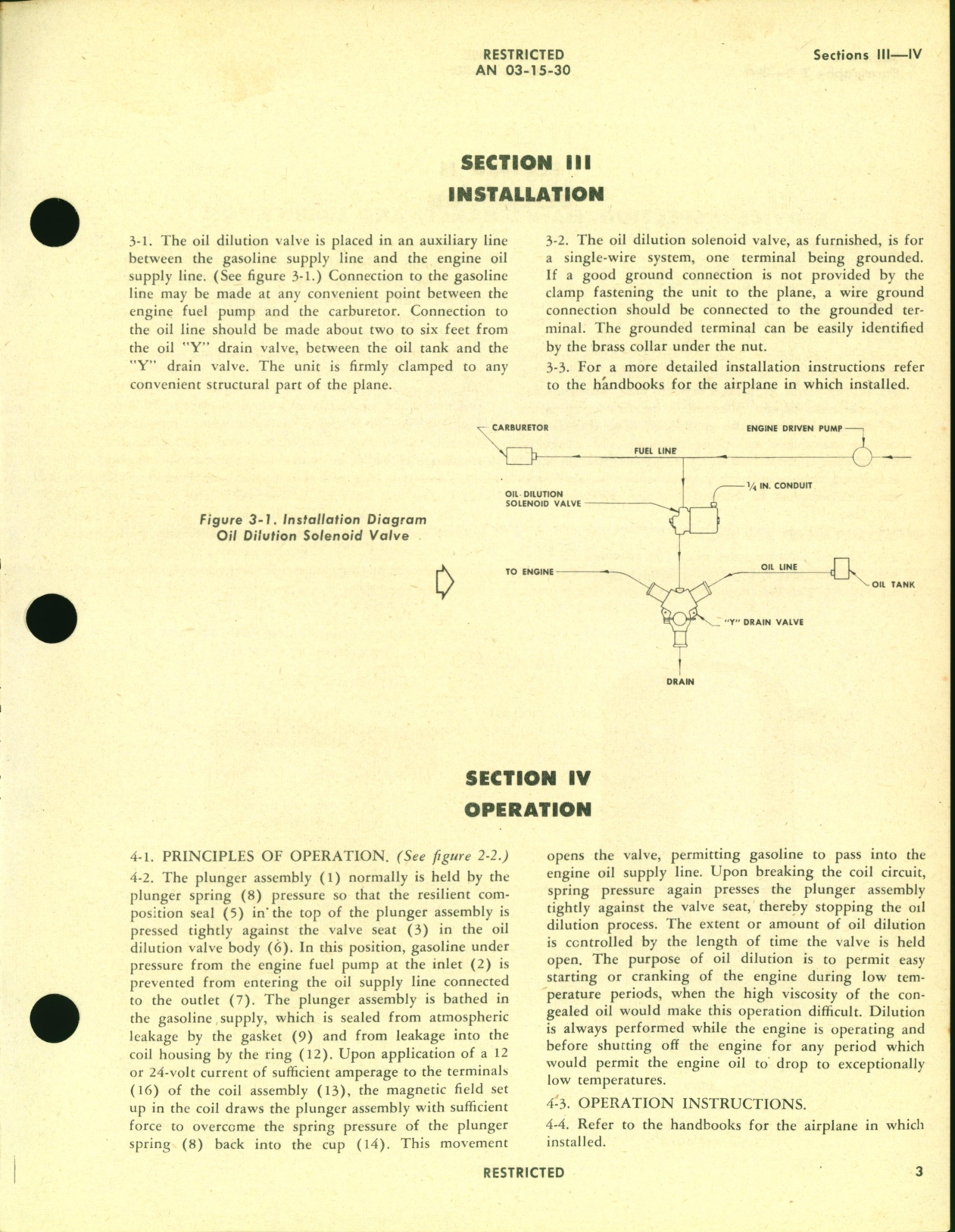 Sample page 5 from AirCorps Library document: Operation and Service Instructions for Oil Dilution Solenoid Valve Type AN4078
