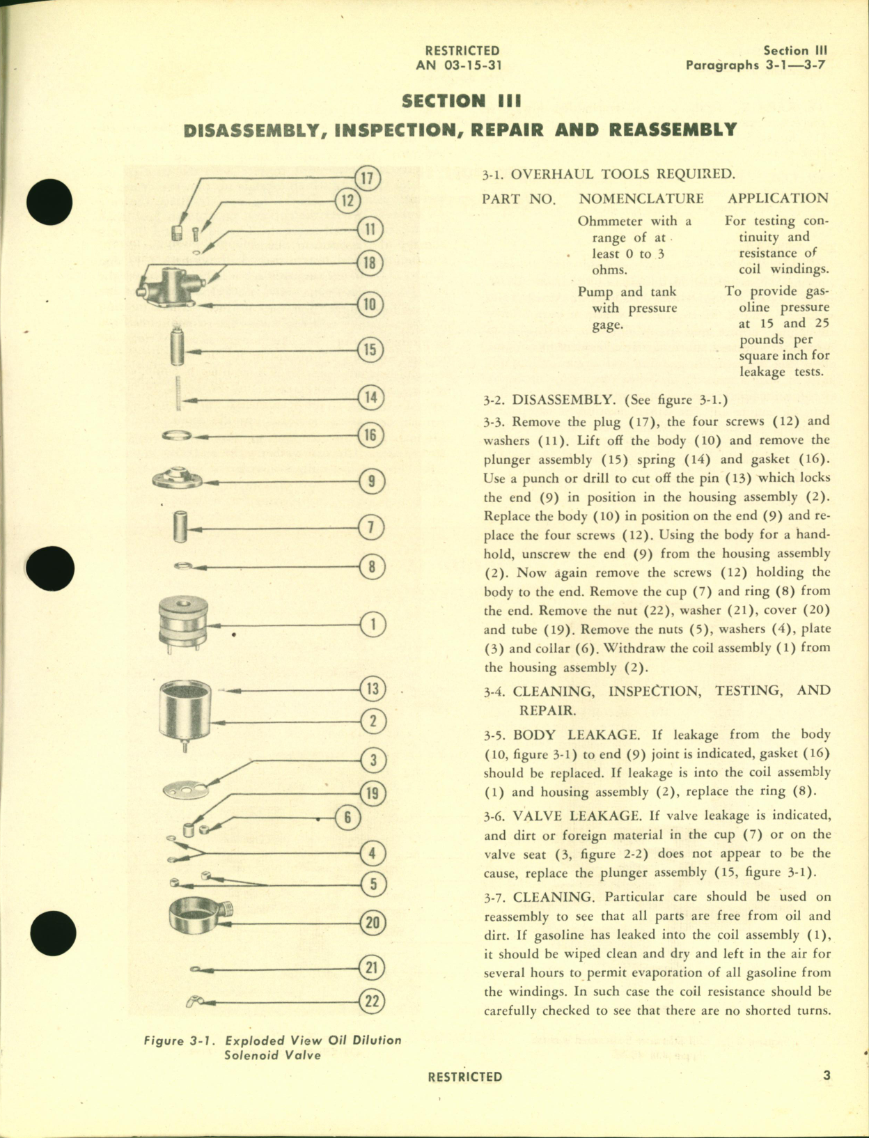 Sample page 5 from AirCorps Library document: Overhaul Instructions for Oil Dilution Solenoid Valve Type AN 4078