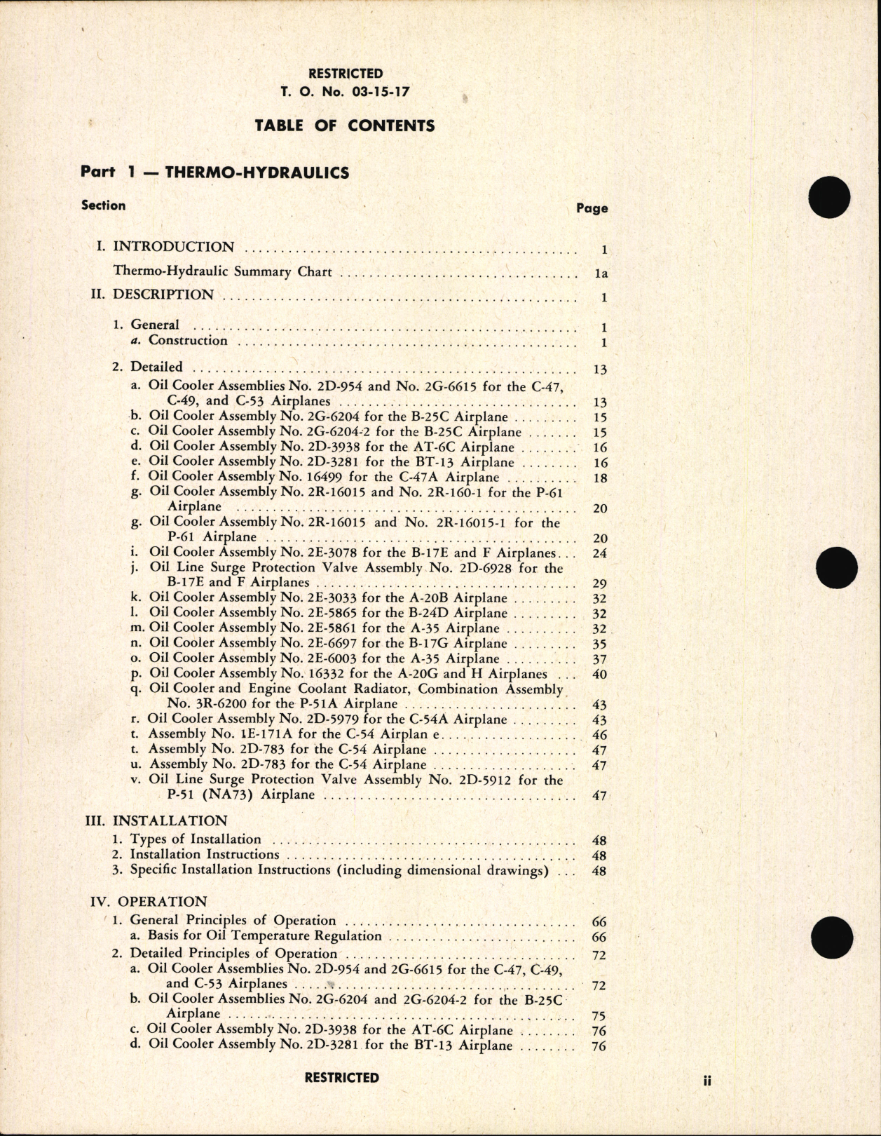 Sample page 4 from AirCorps Library document: Handbook of Instructions with Parts Catalog for Oil Temperature Regulators