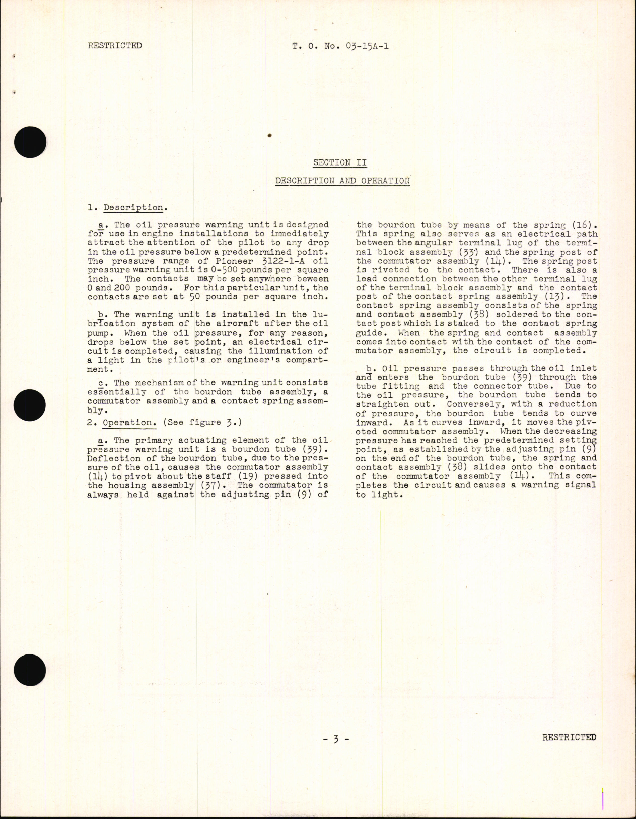 Sample page 5 from AirCorps Library document: Handbook of Instructions with Parts Catalog for Oil Pressure Warning Unit