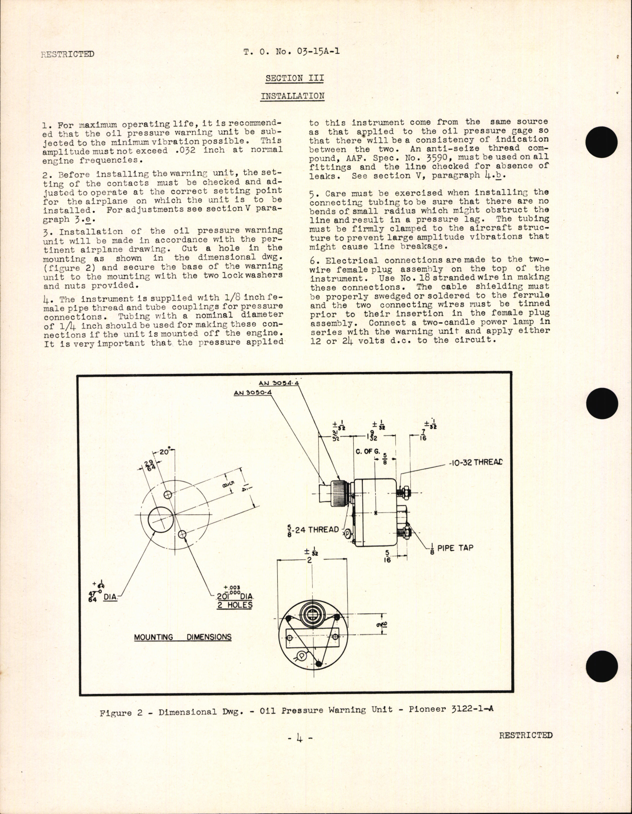 Sample page 6 from AirCorps Library document: Handbook of Instructions with Parts Catalog for Oil Pressure Warning Unit