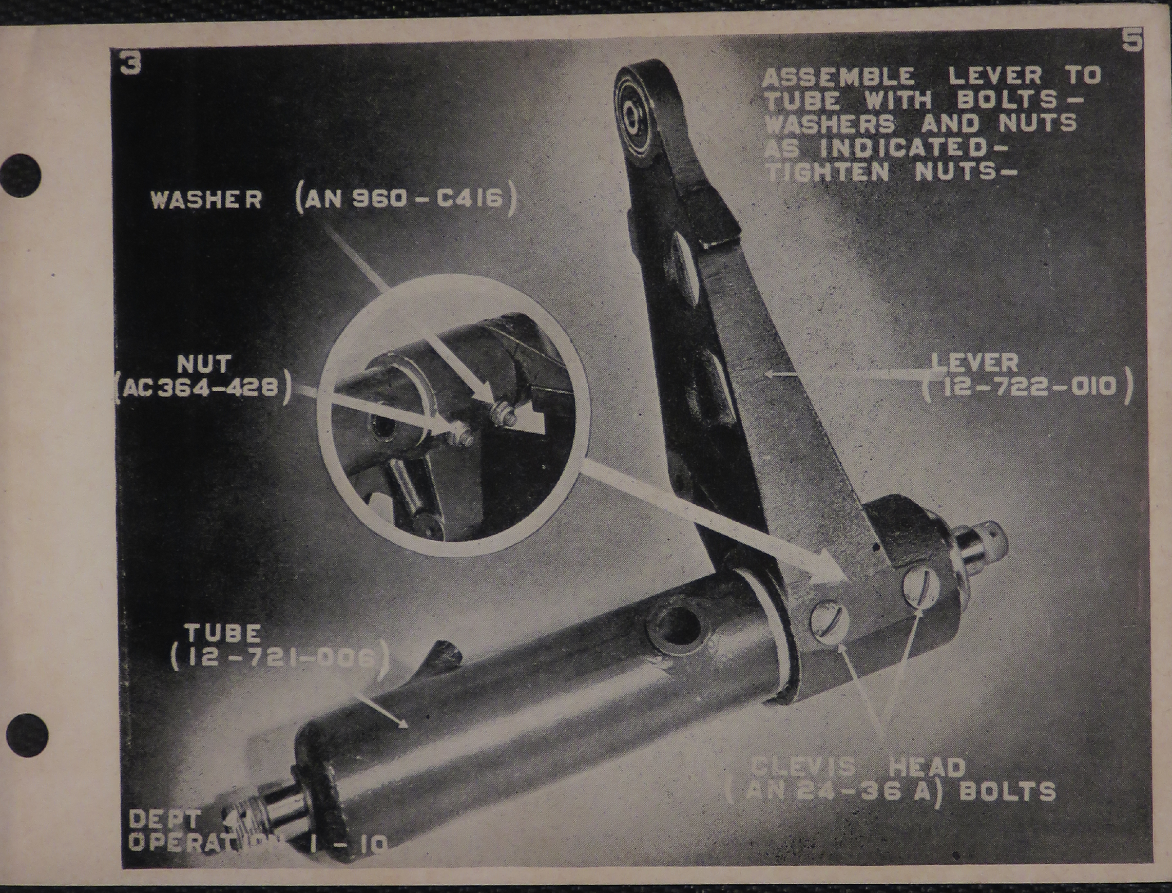 Sample page 5 from AirCorps Library document: Assembly of Stick and Yoke on Airacobra Airplanes