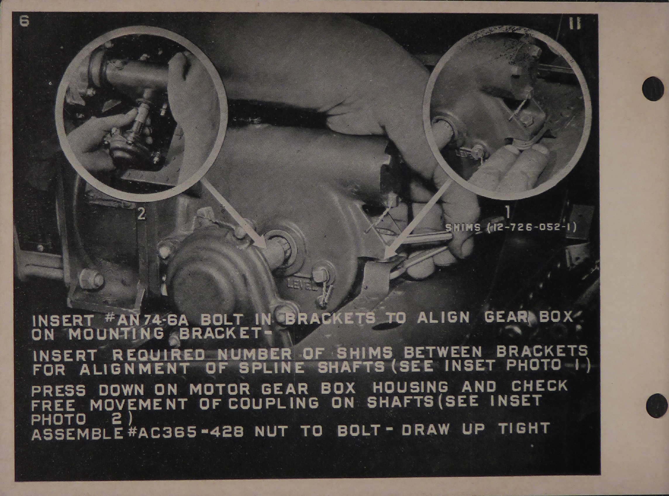 Sample page 8 from AirCorps Library document: Installation of Flap Shaft Drive Motor on Airacobra Airplanes