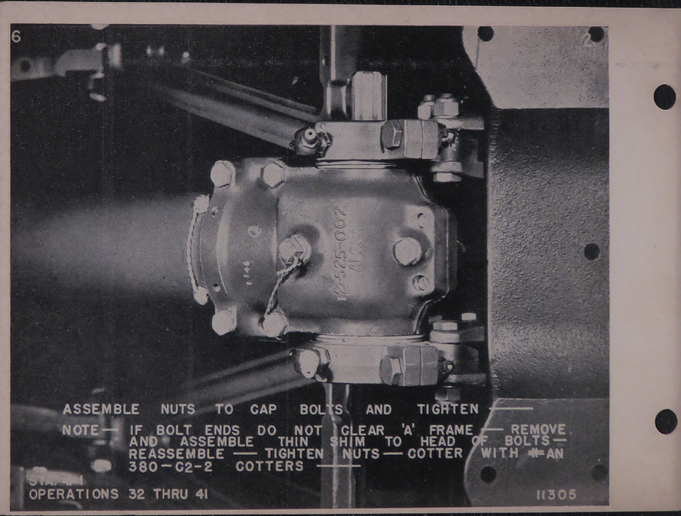 Sample page 8 from AirCorps Library document: Installation of Nose Wheel Screw - Link - Dummy Strut and Door Assemblies to Front Fuselage on Airacobra Airplanes