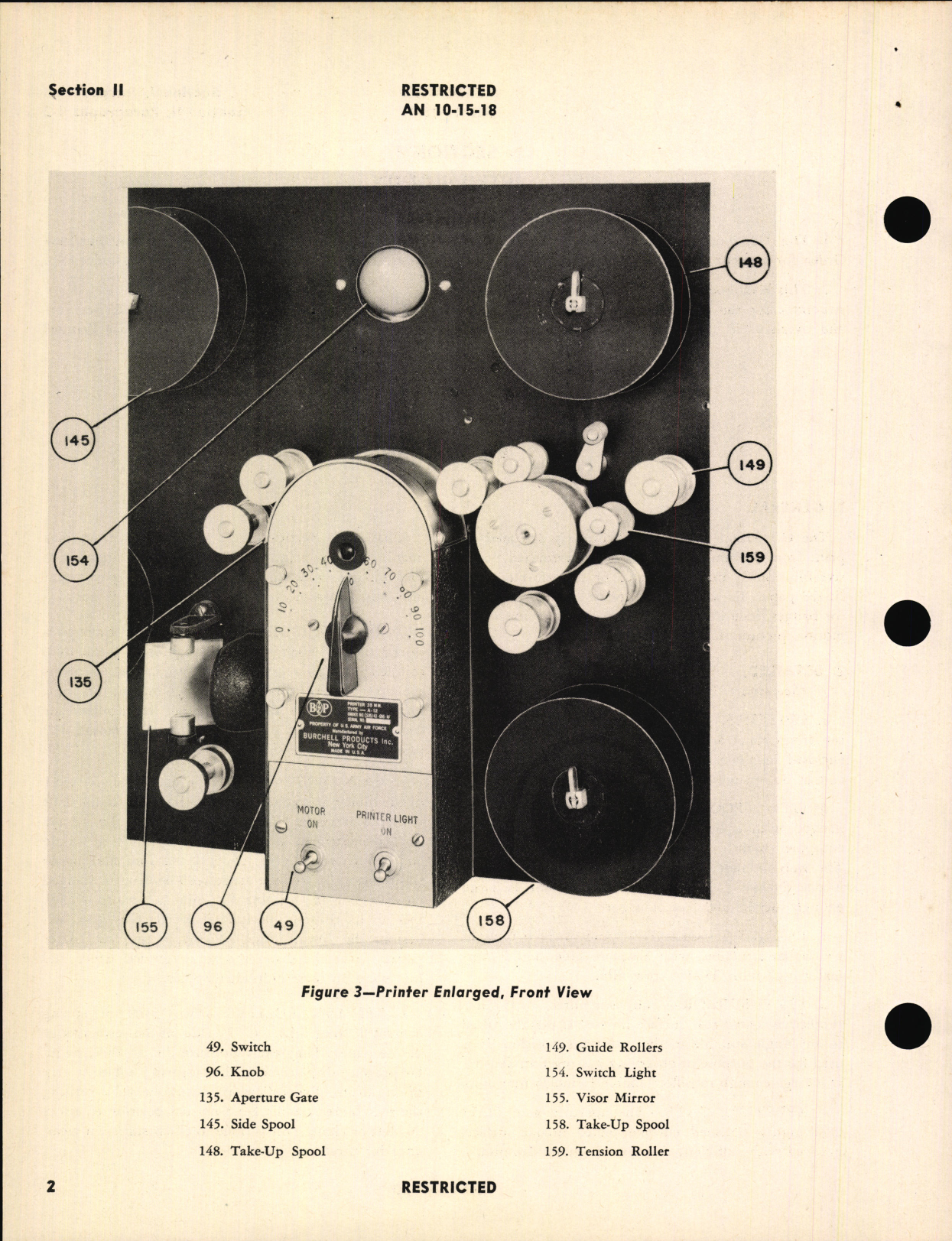 Sample page 8 from AirCorps Library document: Handbook of Instructions with Parts Catalog for Type C-3 35MM Continuous Printer