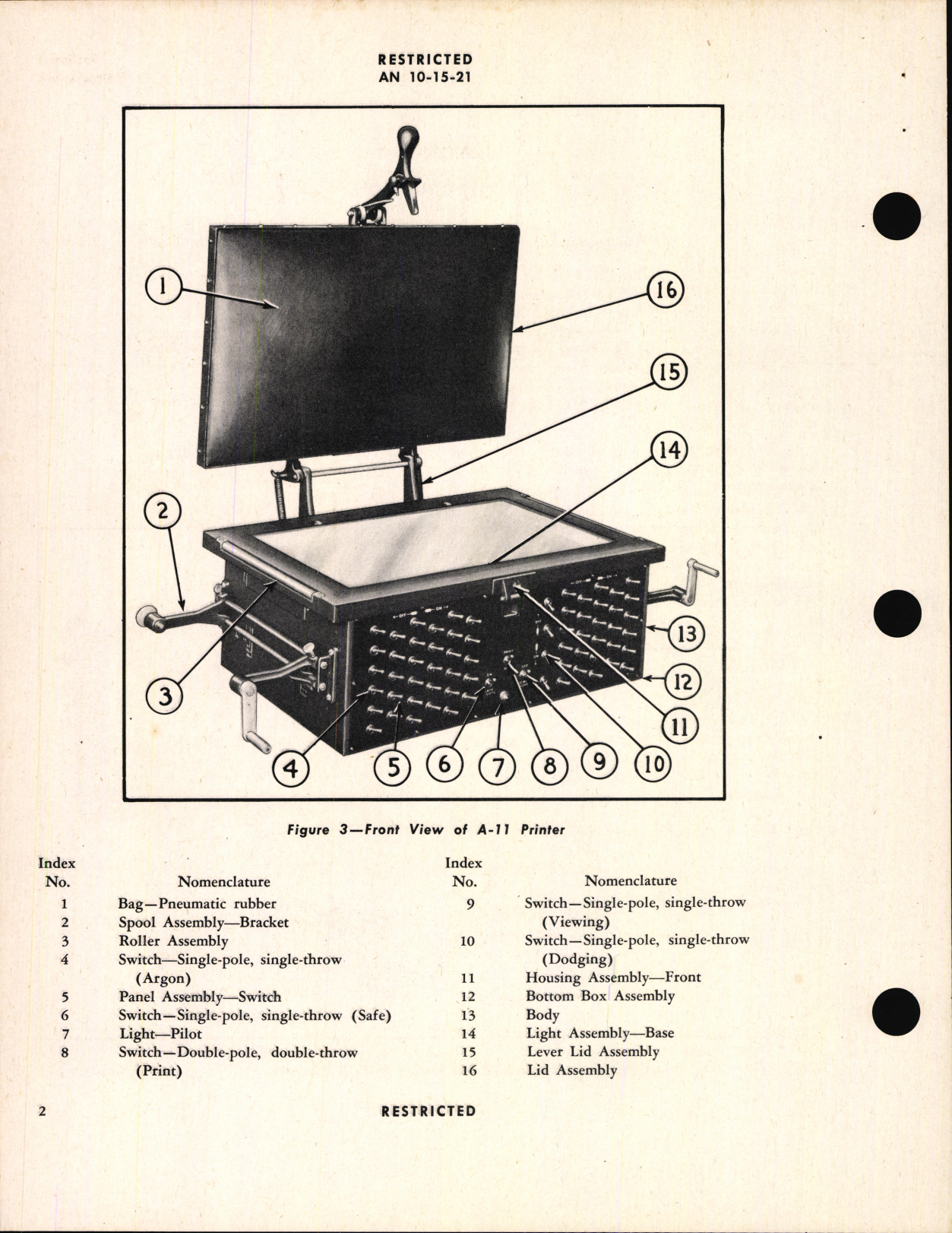 Sample page 6 from AirCorps Library document: Handbook of Instructions with Parts Catalog for Type A-11 Contact Printer