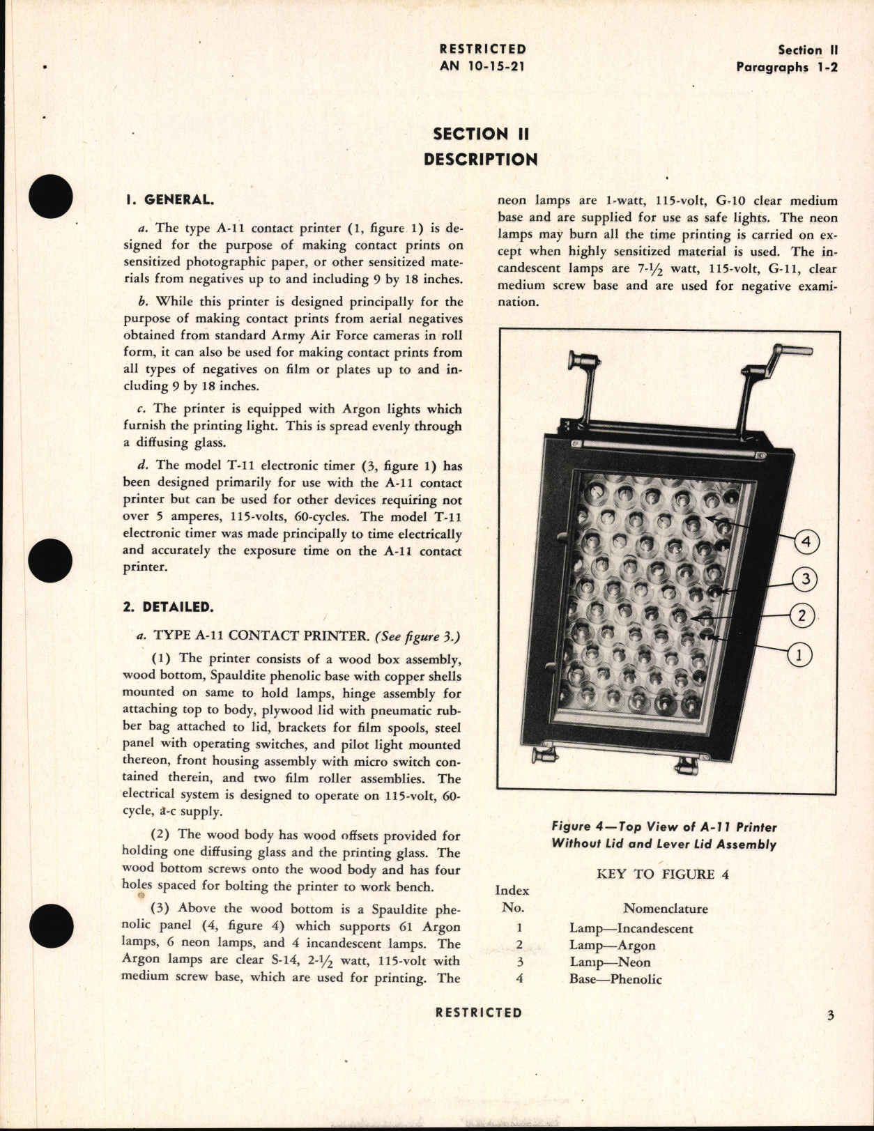 Sample page 7 from AirCorps Library document: Handbook of Instructions with Parts Catalog for Type A-11 Contact Printer