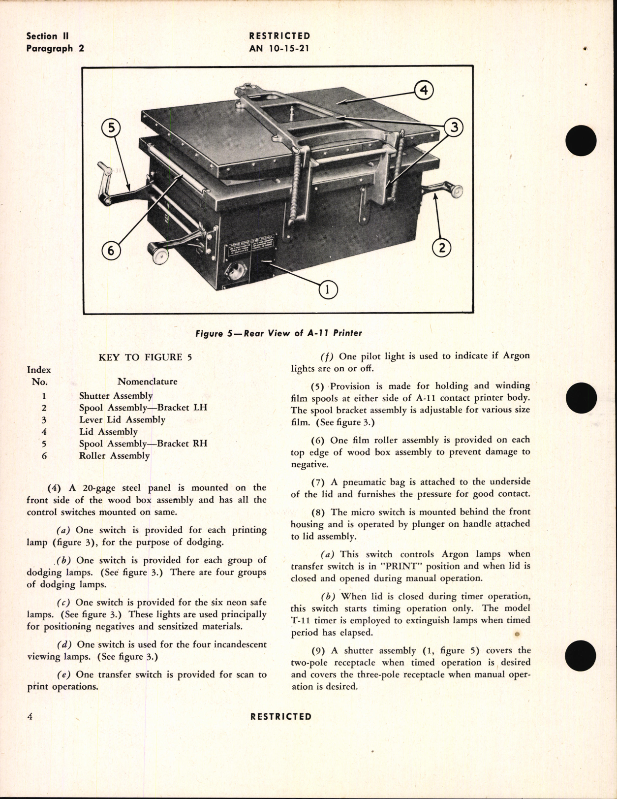 Sample page 8 from AirCorps Library document: Handbook of Instructions with Parts Catalog for Type A-11 Contact Printer