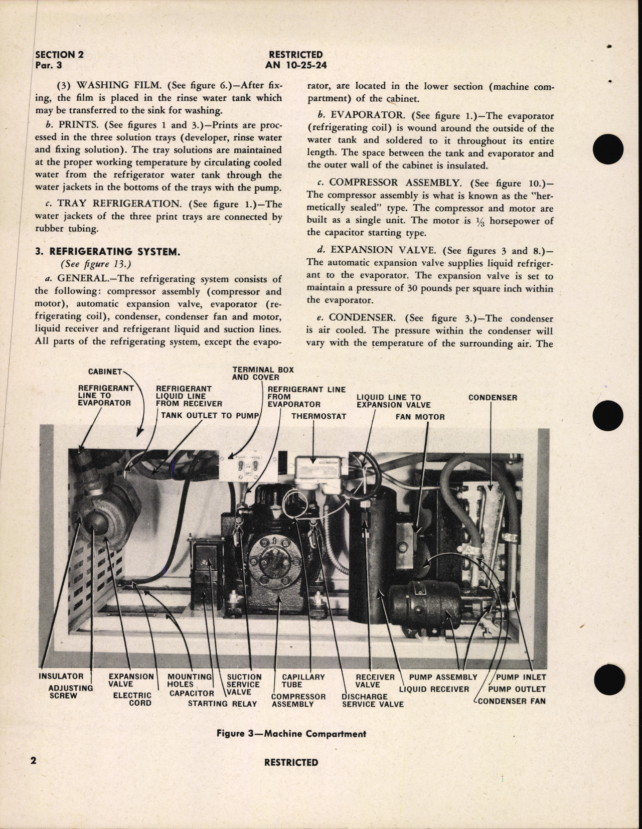 Sample page 8 from AirCorps Library document: Handbook of Instructions with Parts Catalog for Photographic Film-Processing Refrigerator
