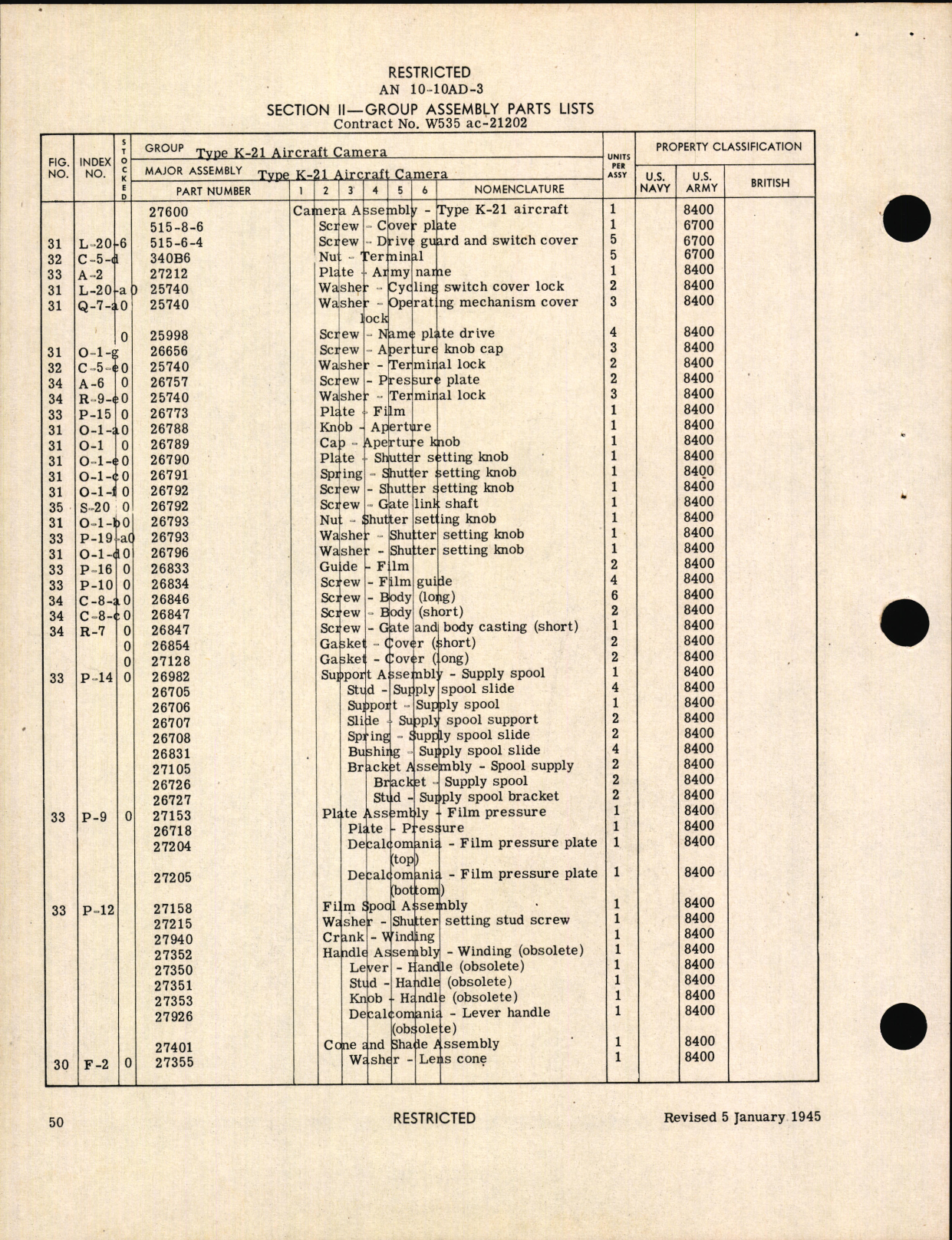 Sample page 6 from AirCorps Library document: Handbook of Instructions with Parts Catalog for Army Type K-21 Aircraft Camera