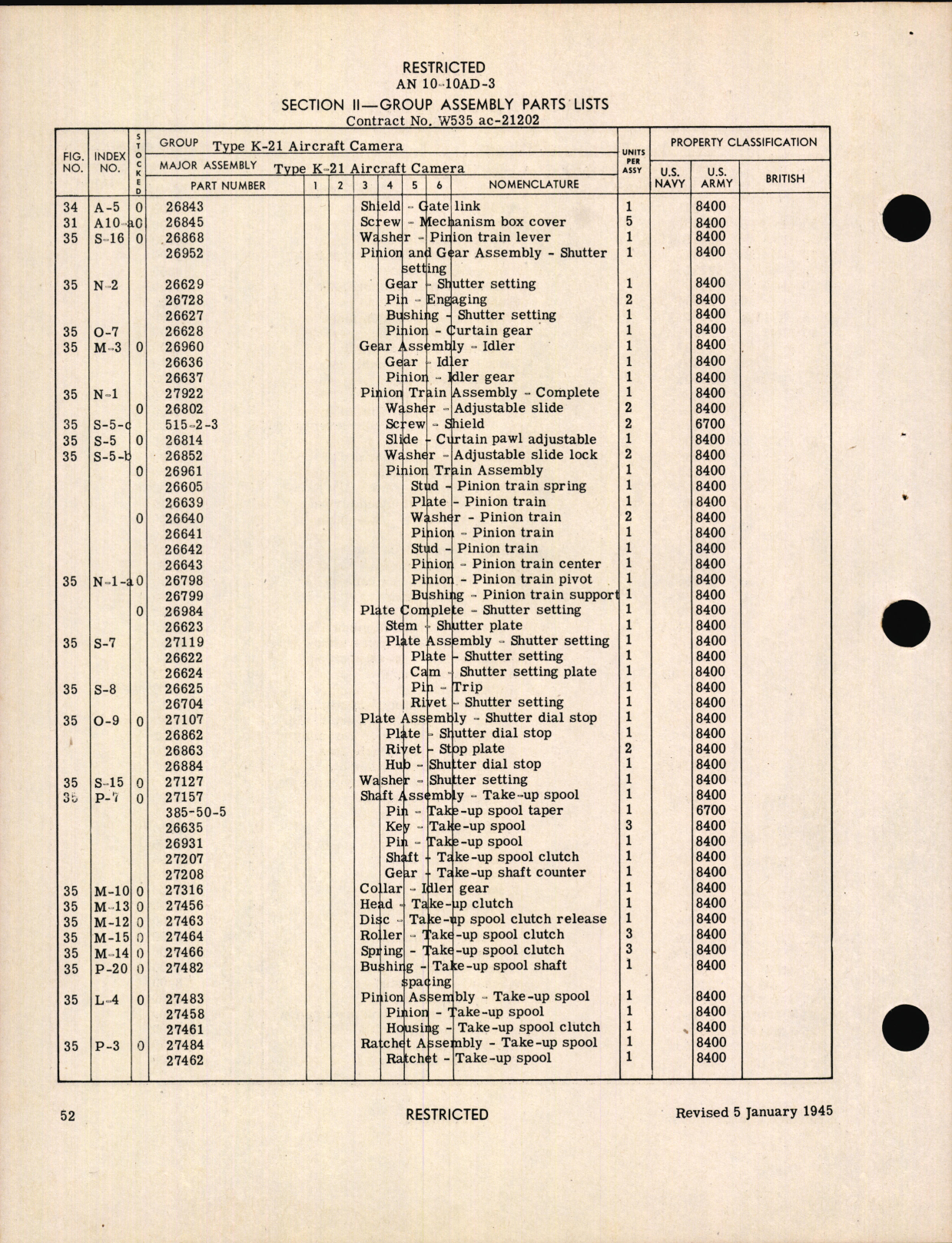 Sample page 8 from AirCorps Library document: Handbook of Instructions with Parts Catalog for Army Type K-21 Aircraft Camera